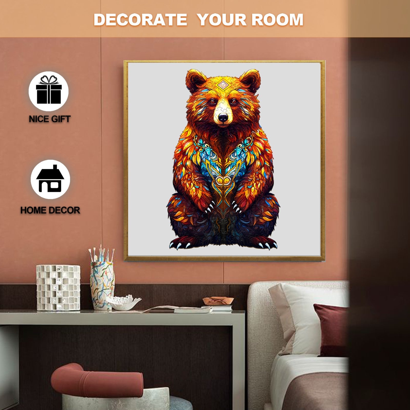 King Of Brown Bears Wooden Jigsaw Puzzle