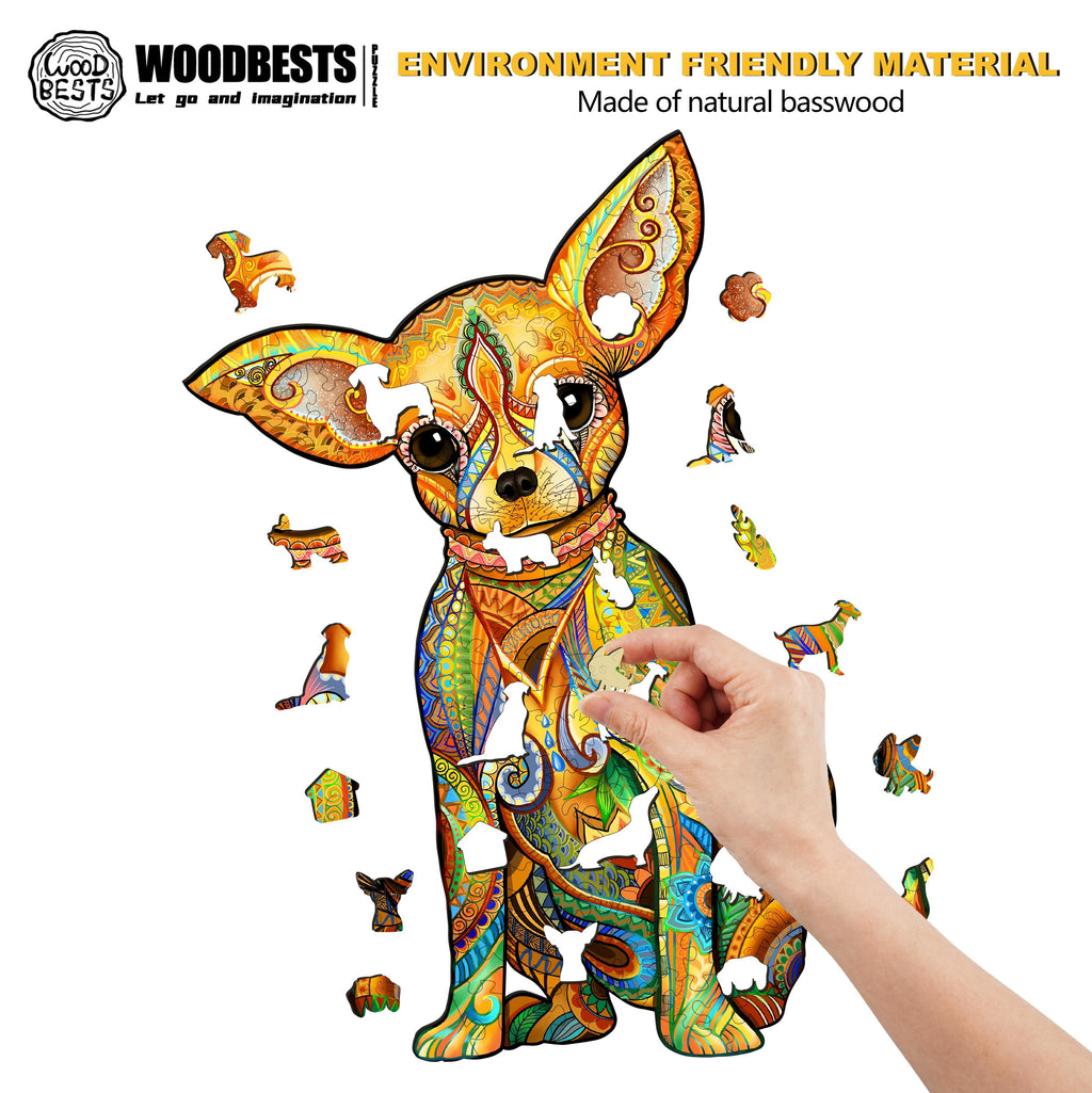 Chihuahua Wooden Jigsaw Puzzle