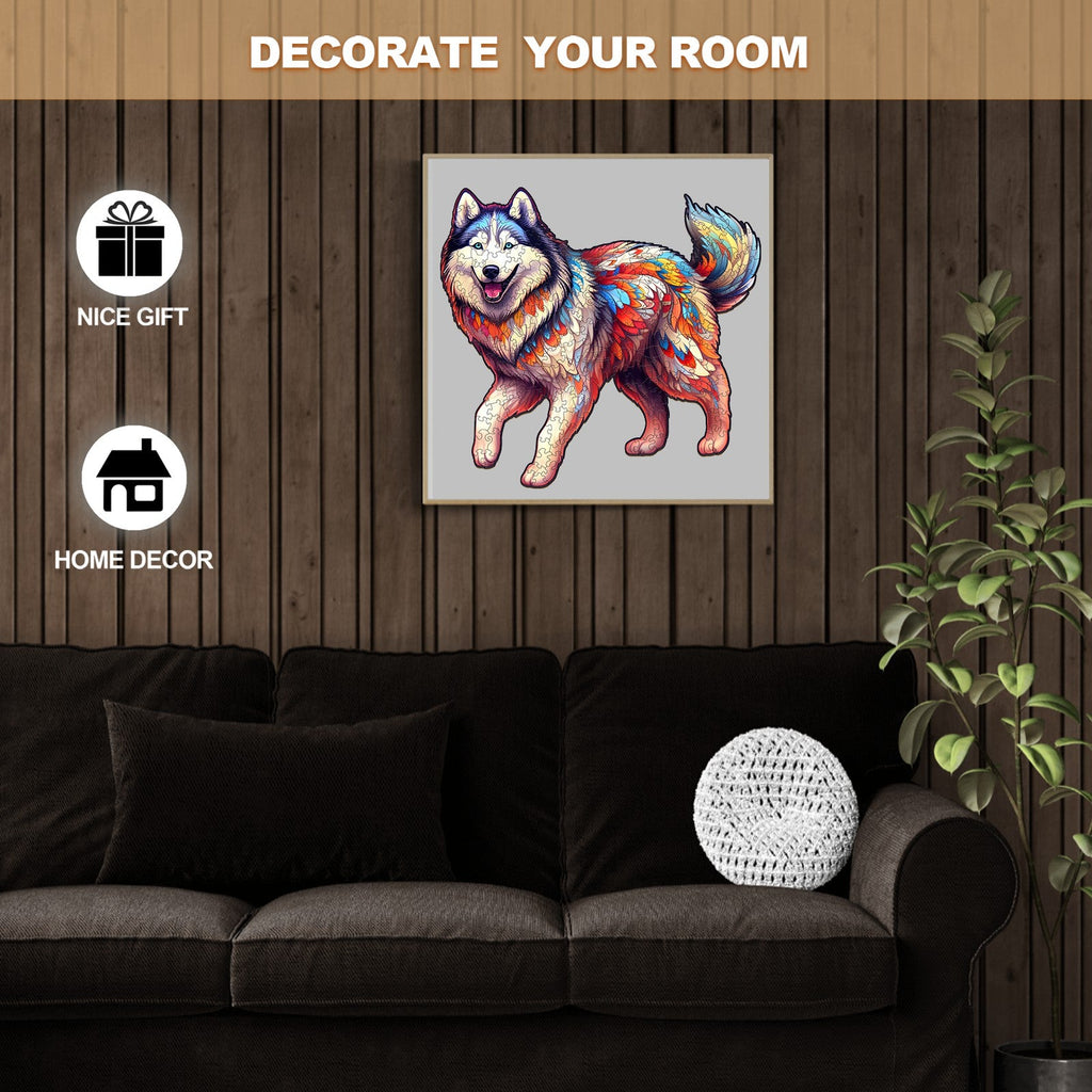 Husky Dog Wooden Jigsaw Puzzle