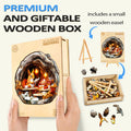 3D Burrow Squirrel wooden jigsaw puzzle in a premium gift box with small easel included, perfect for gifting.