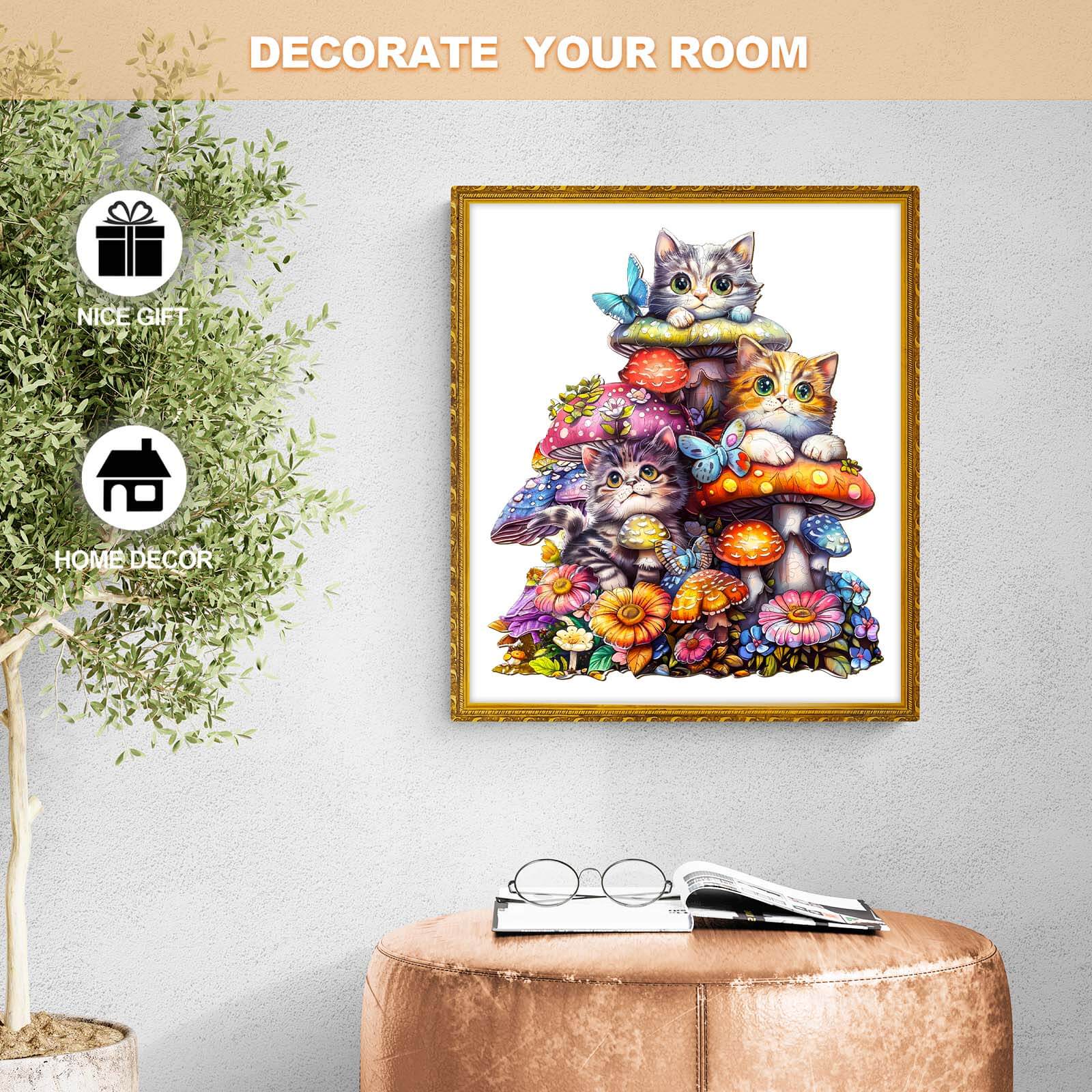 Cat Family-2 Wooden Jigsaw Puzzle