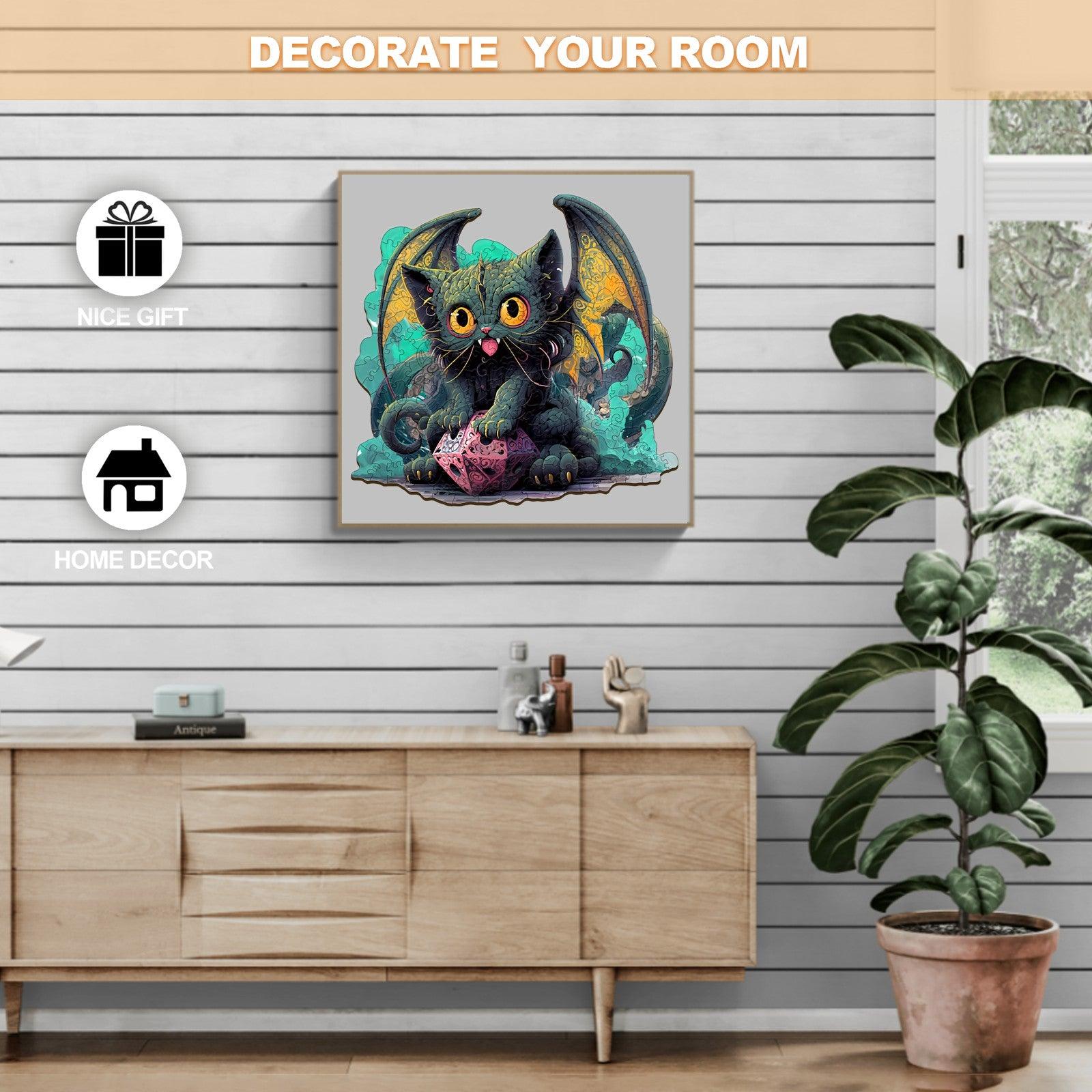 Cat Cthulhu Wooden Jigsaw Puzzle