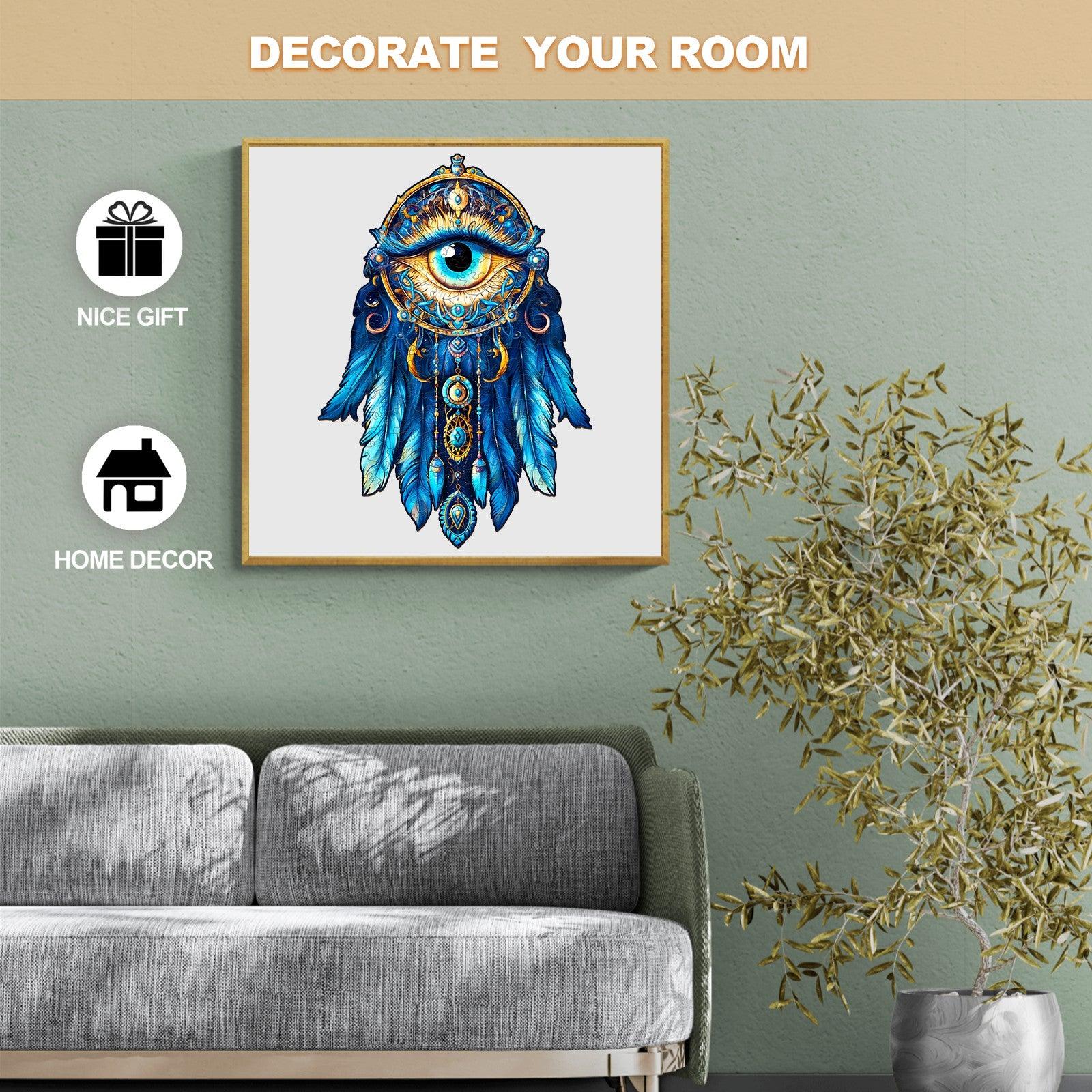 Gem Eye Dream Catcher Wooden Jigsaw Puzzle