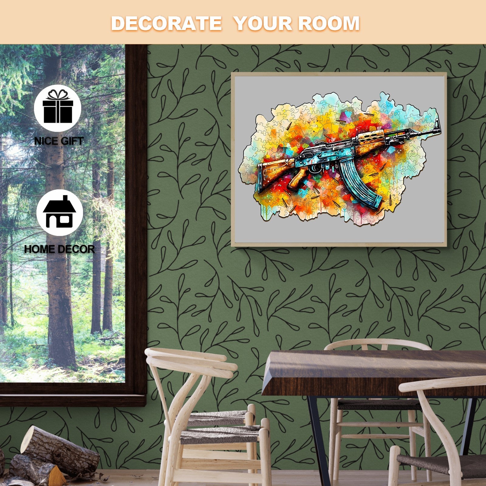 AK47 Wooden Jigsaw Puzzle