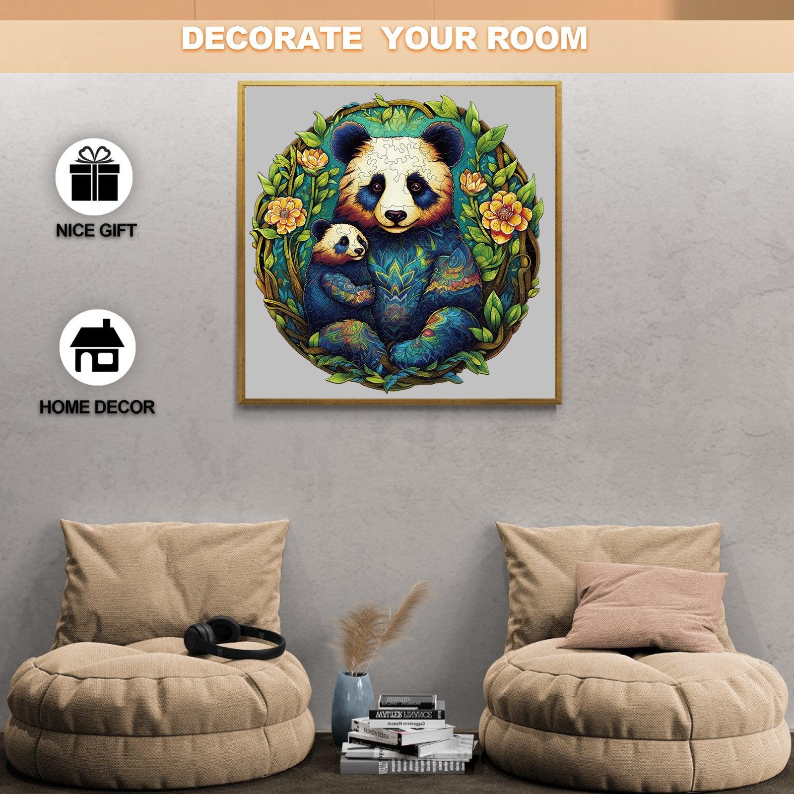 Panda Family 2 Wooden Jigsaw Puzzle