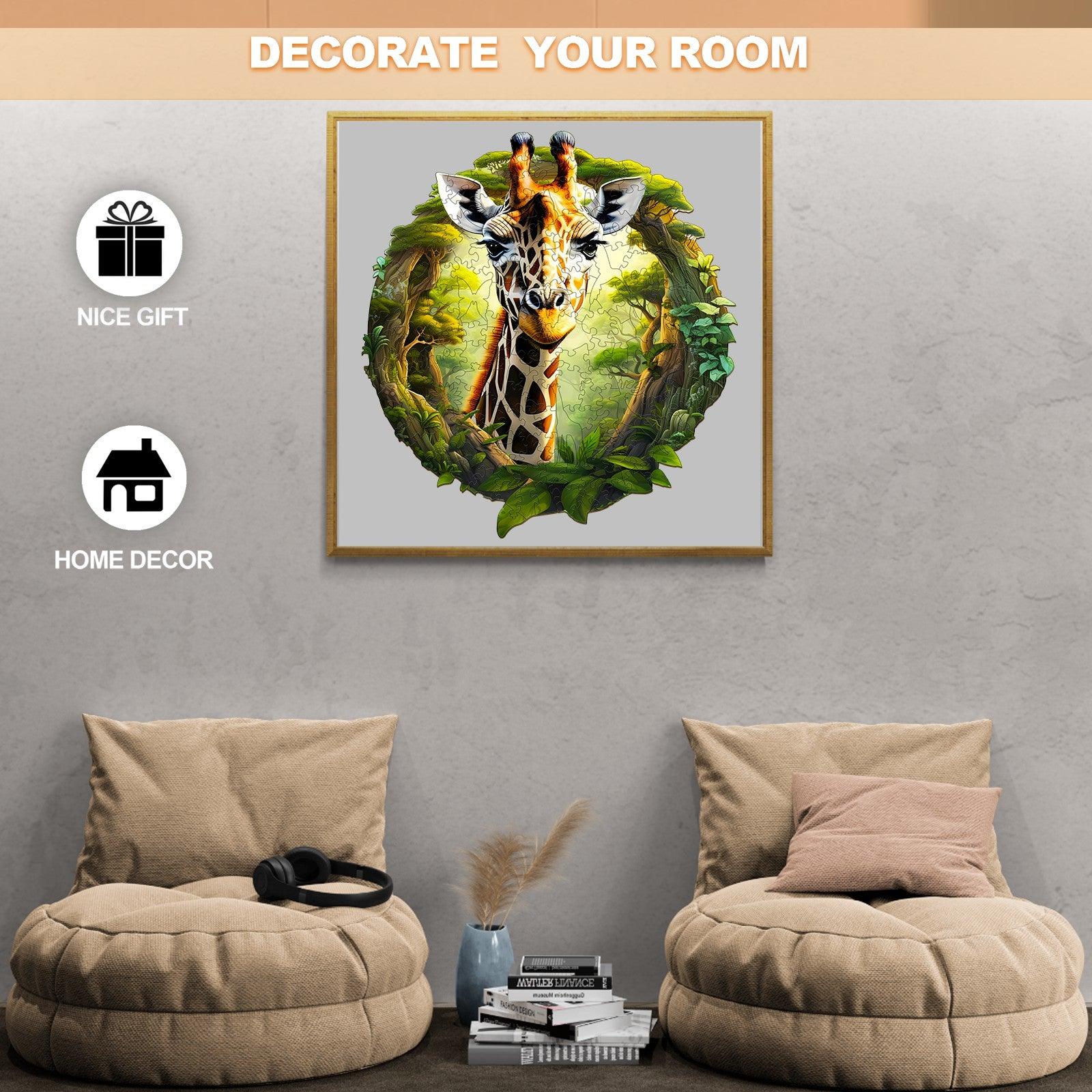 Forest Giraffe Wooden Jigsaw Puzzle