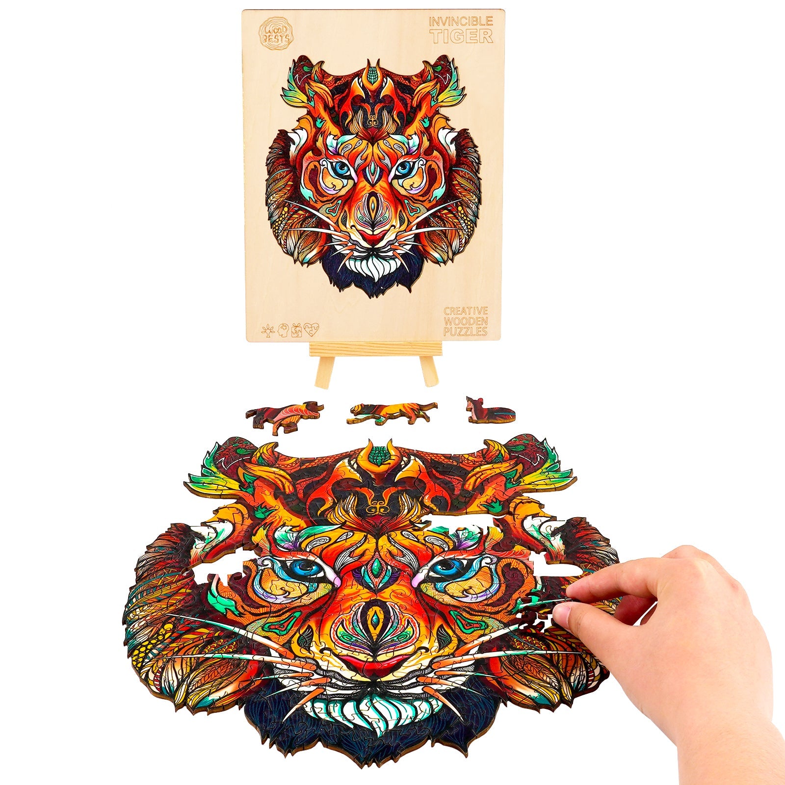 Invincible Tiger Wooden Jigsaw Puzzle