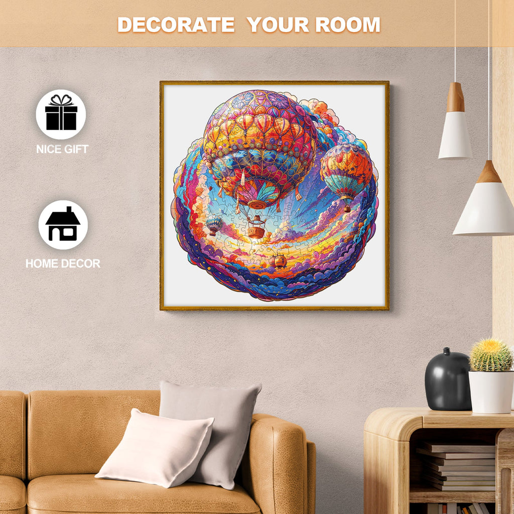 Hot Air Balloon Wooden Jigsaw Puzzle