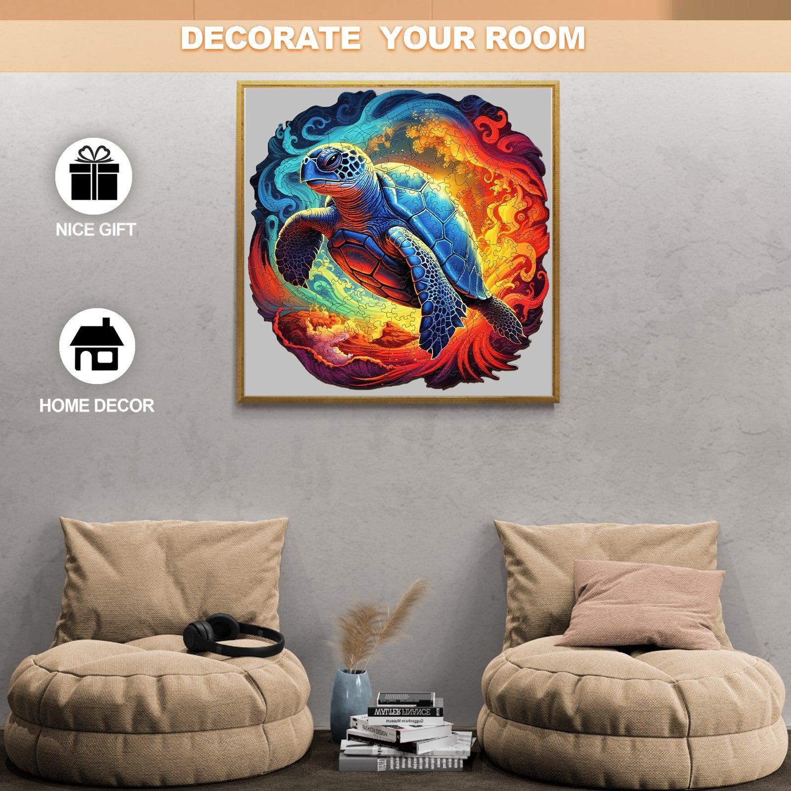Yin Yang Turtle Wooden Jigsaw Puzzle