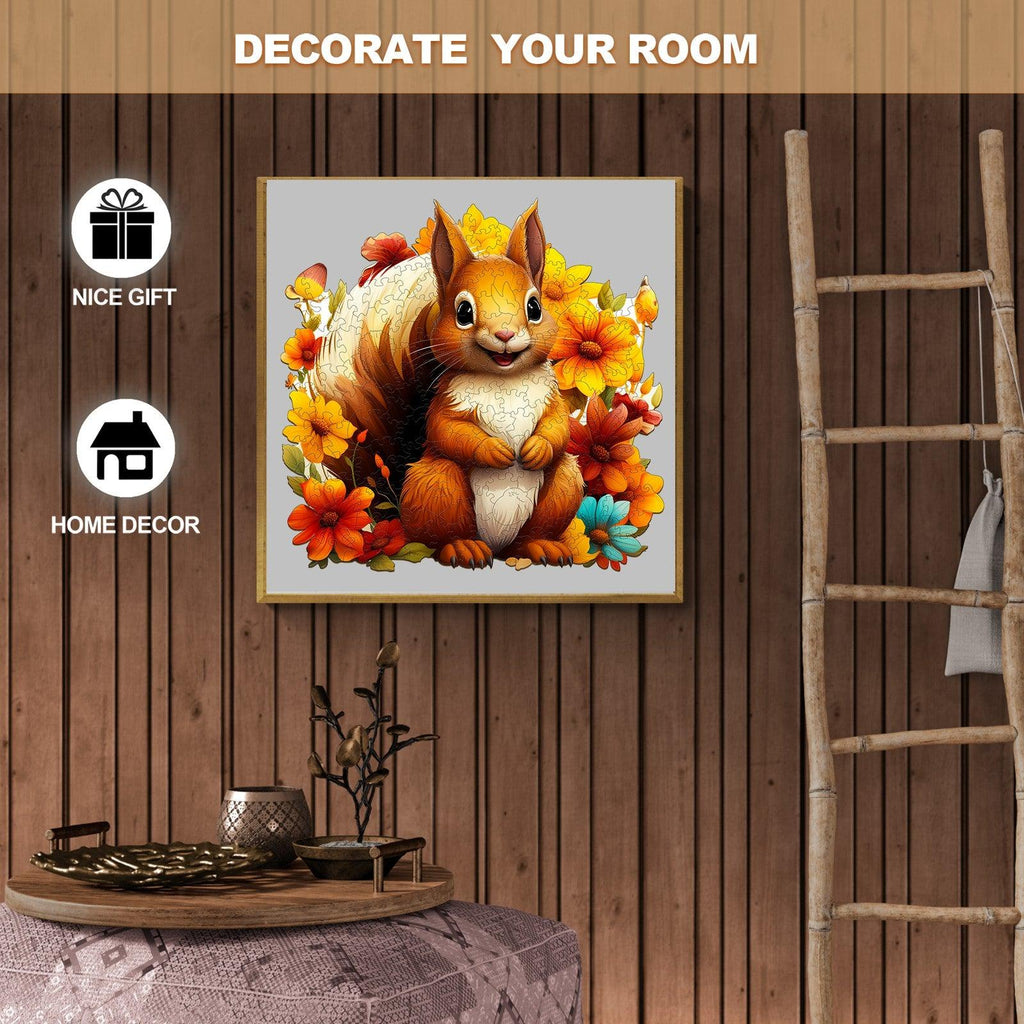 Smiling Squirrel Wooden Jigsaw Puzzle