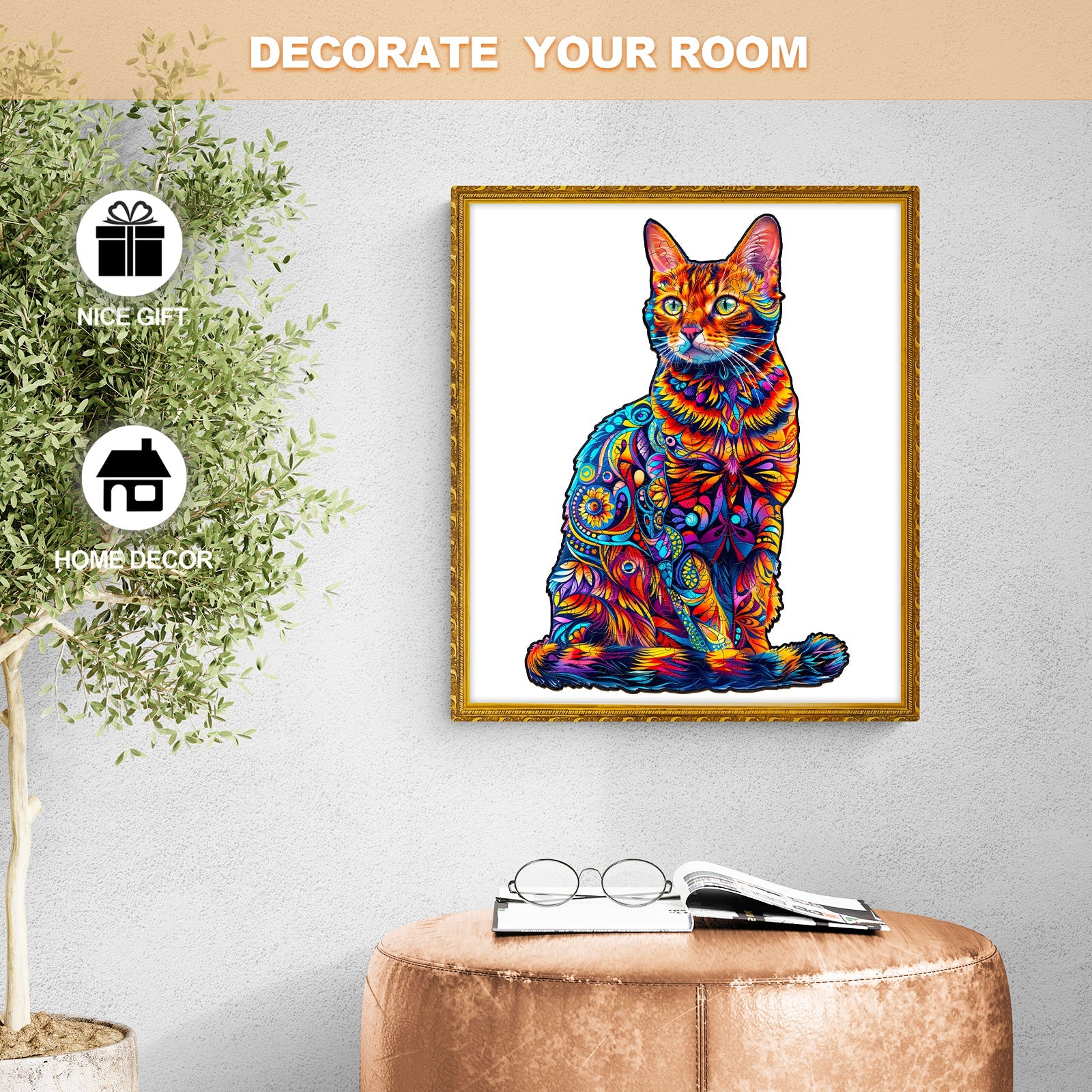 Bengal Cat-1 Wooden Jigsaw Puzzle