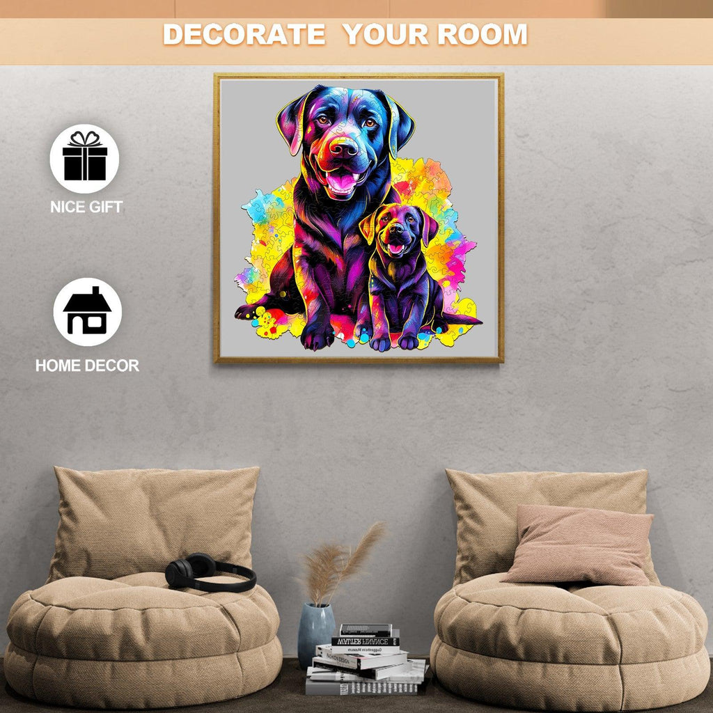 Labrador Family Wooden Jigsaw Puzzle