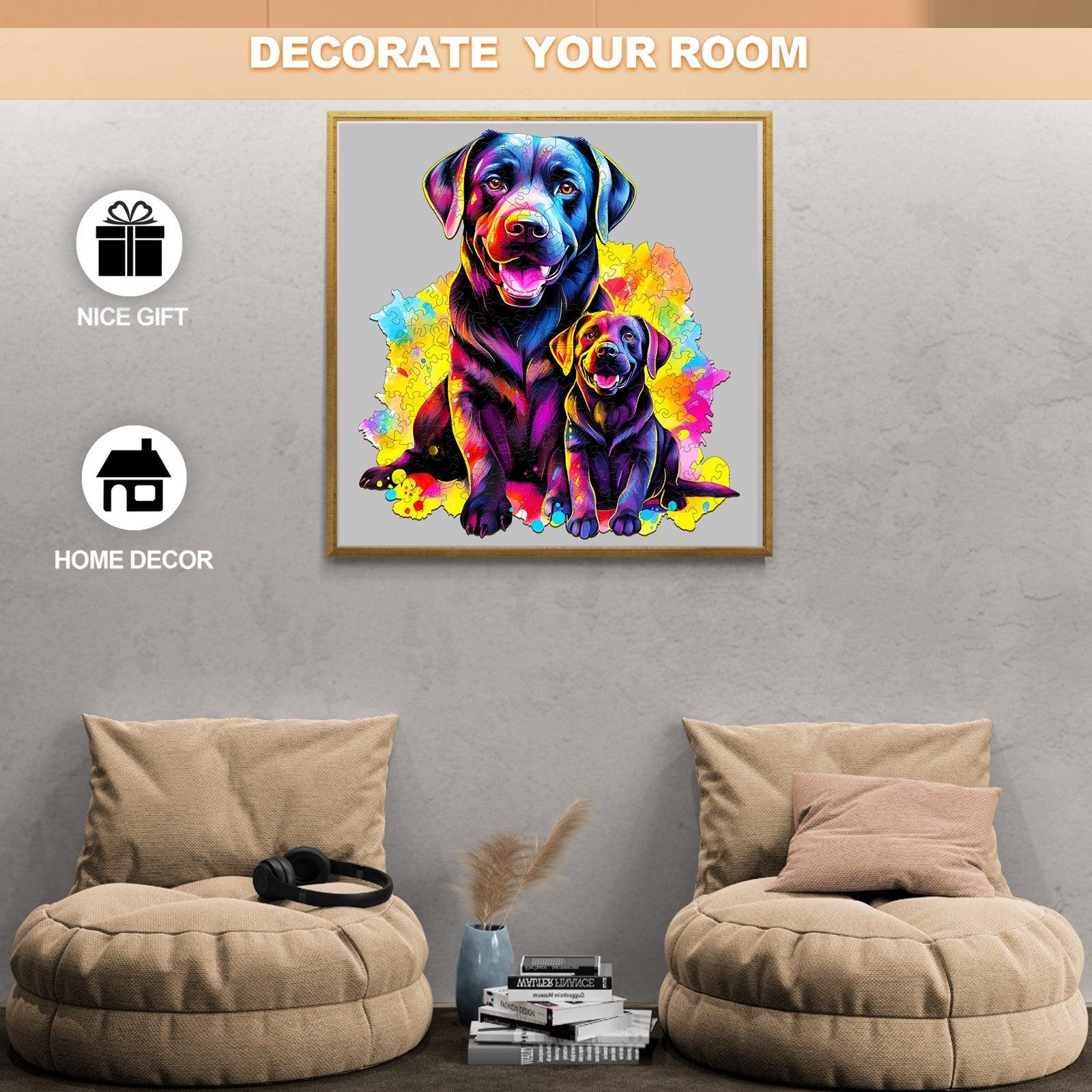 Labrador Family Wooden Jigsaw Puzzle