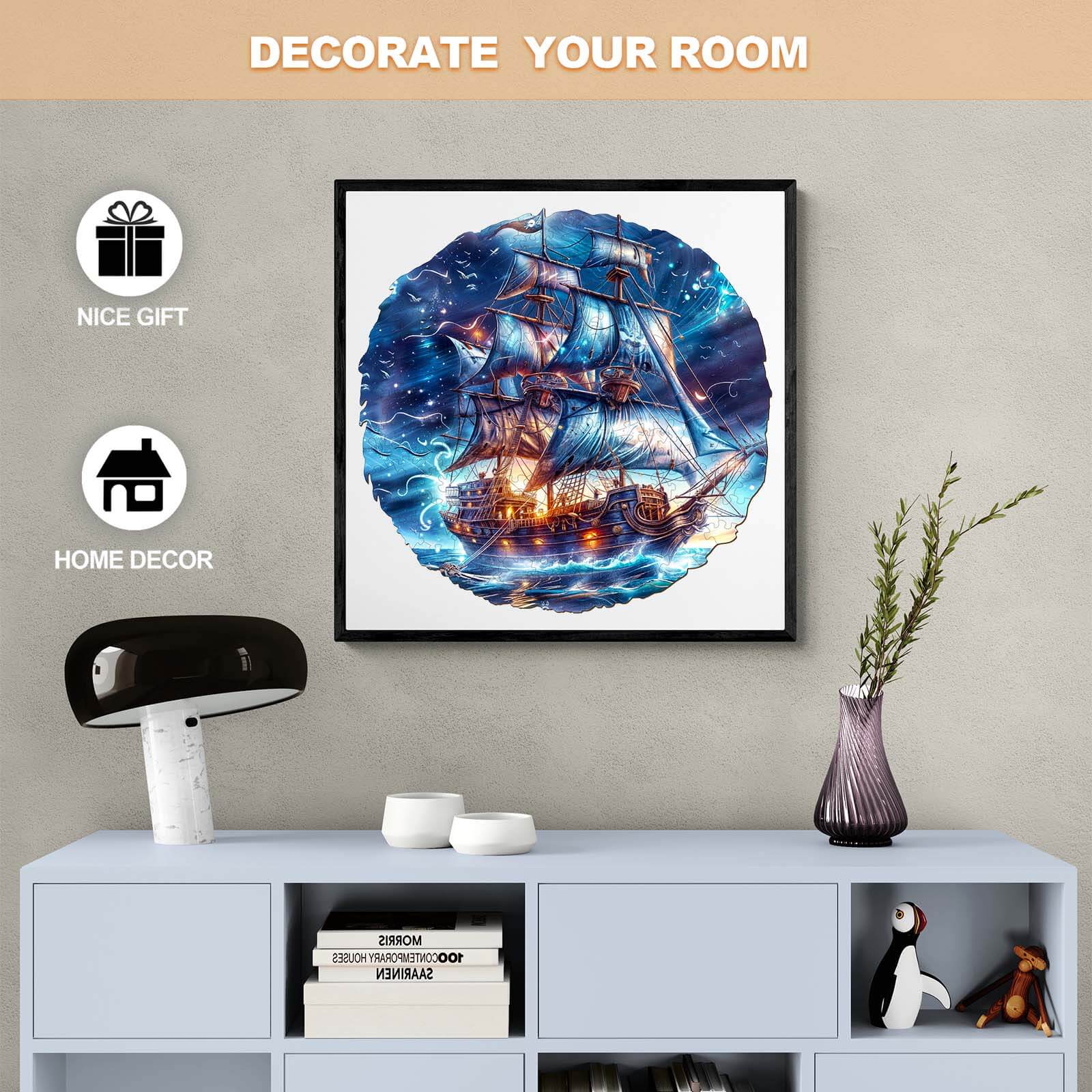 Blue Voyage Wooden Jigsaw Puzzle
