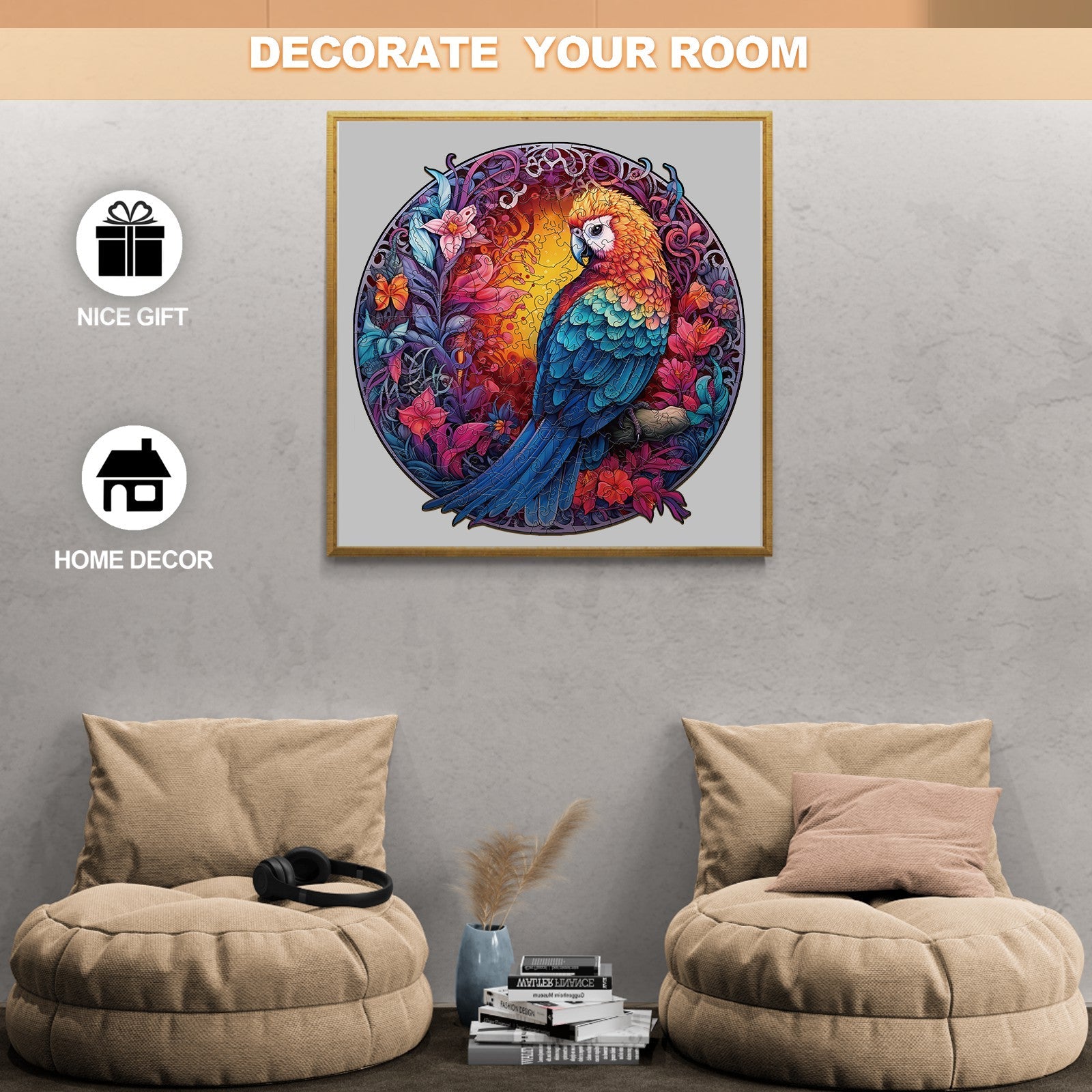 Beautiful Parrot Wooden Jigsaw Puzzle