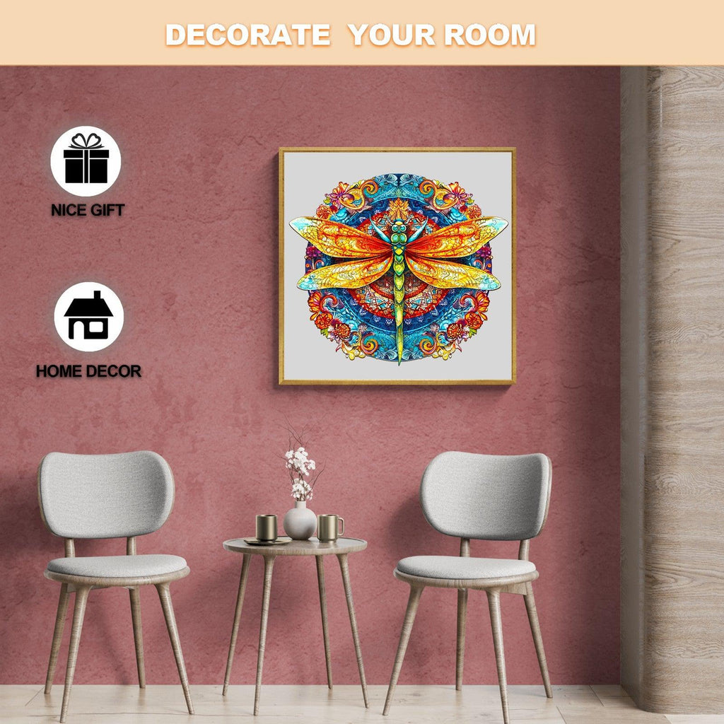 Mandala Dragonfly 1 Wooden Jigsaw Puzzle