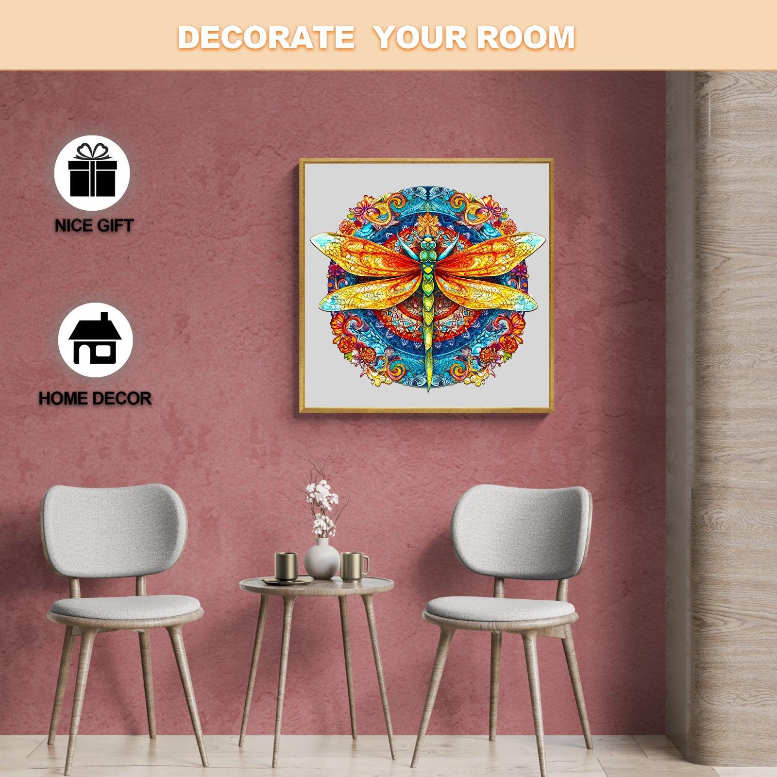 Mandala Dragonfly 1 Wooden Jigsaw Puzzle
