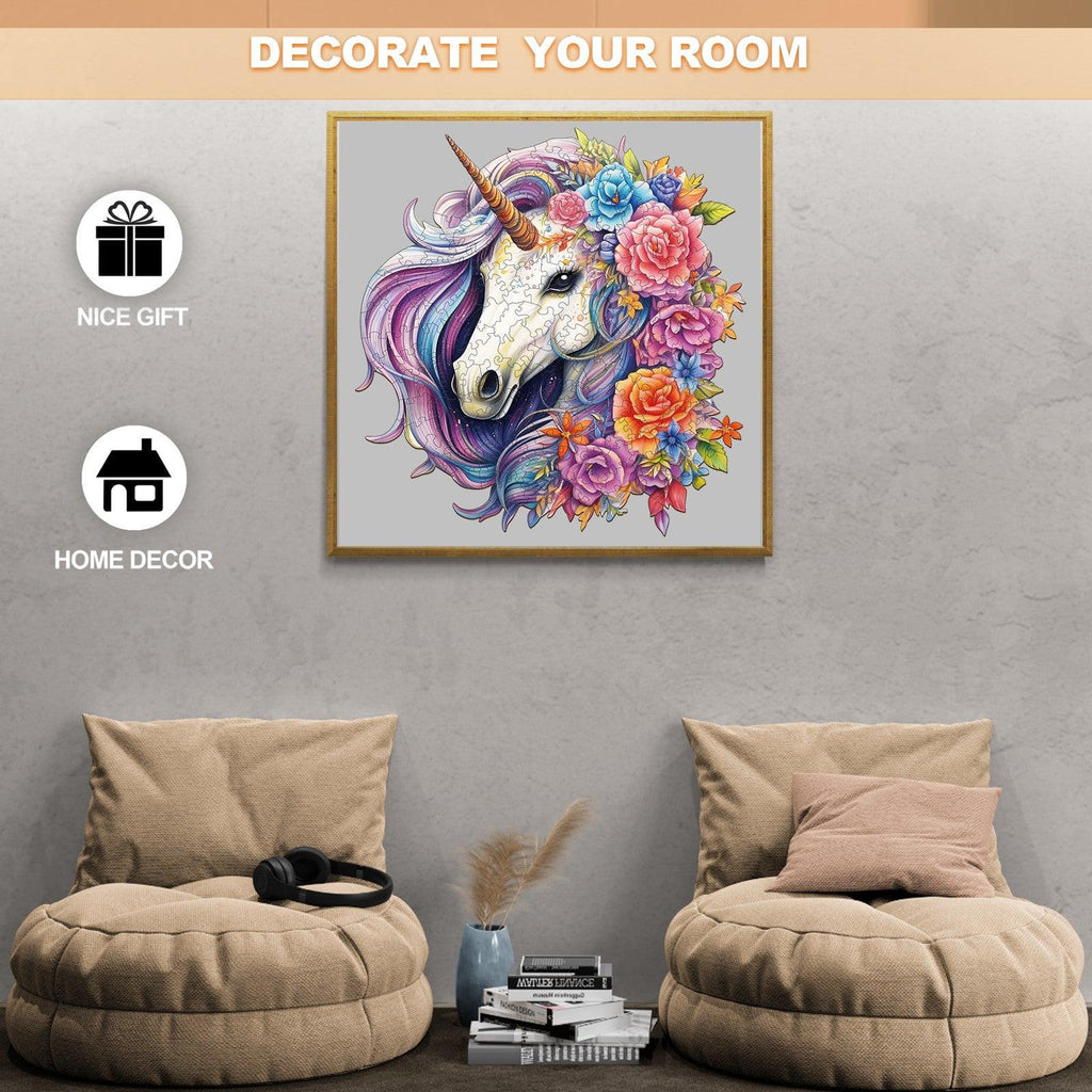 Rainbow Ponies Wooden Jigsaw Puzzle