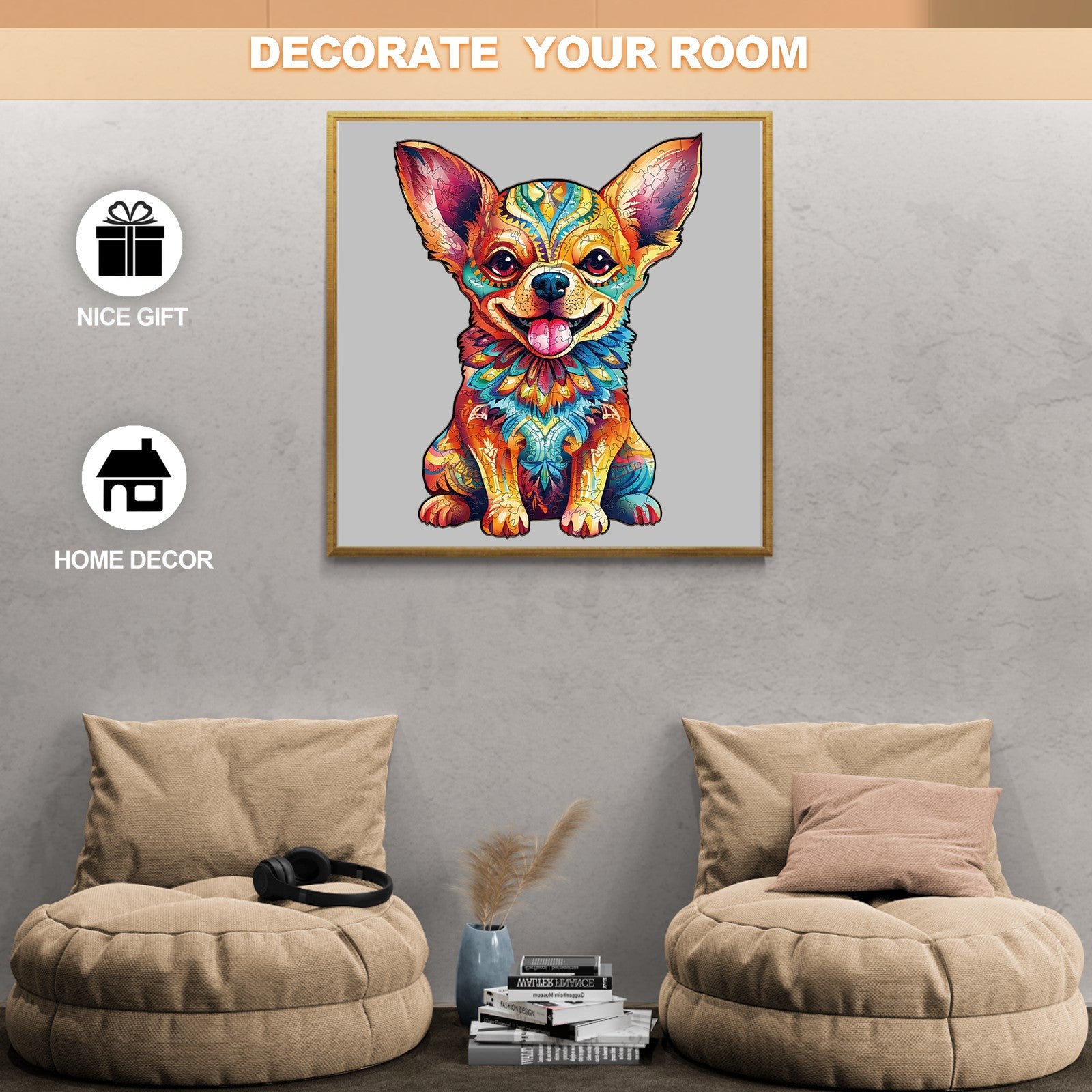 Cute Chihuahua Wooden Jigsaw Puzzle