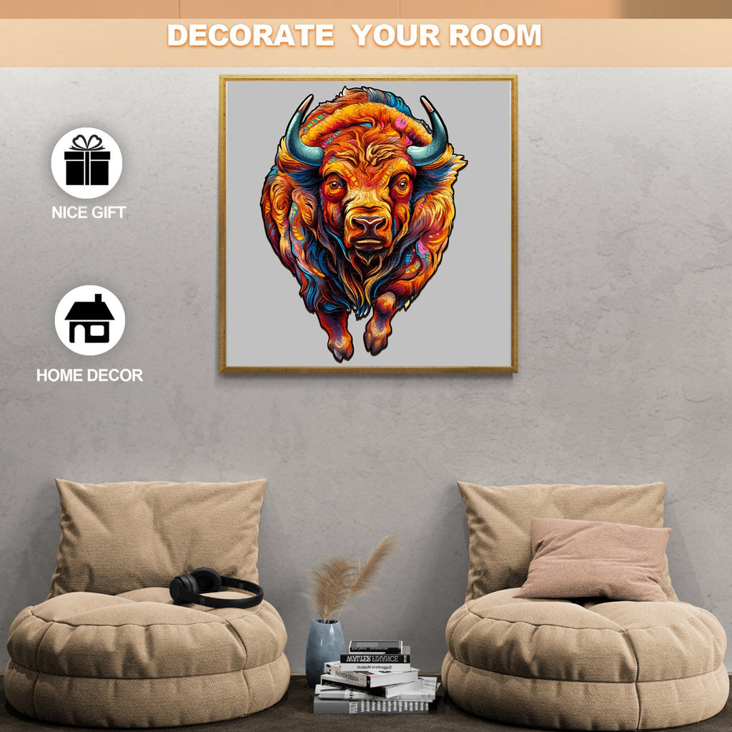 American Bison Wooden Jigsaw Puzzle