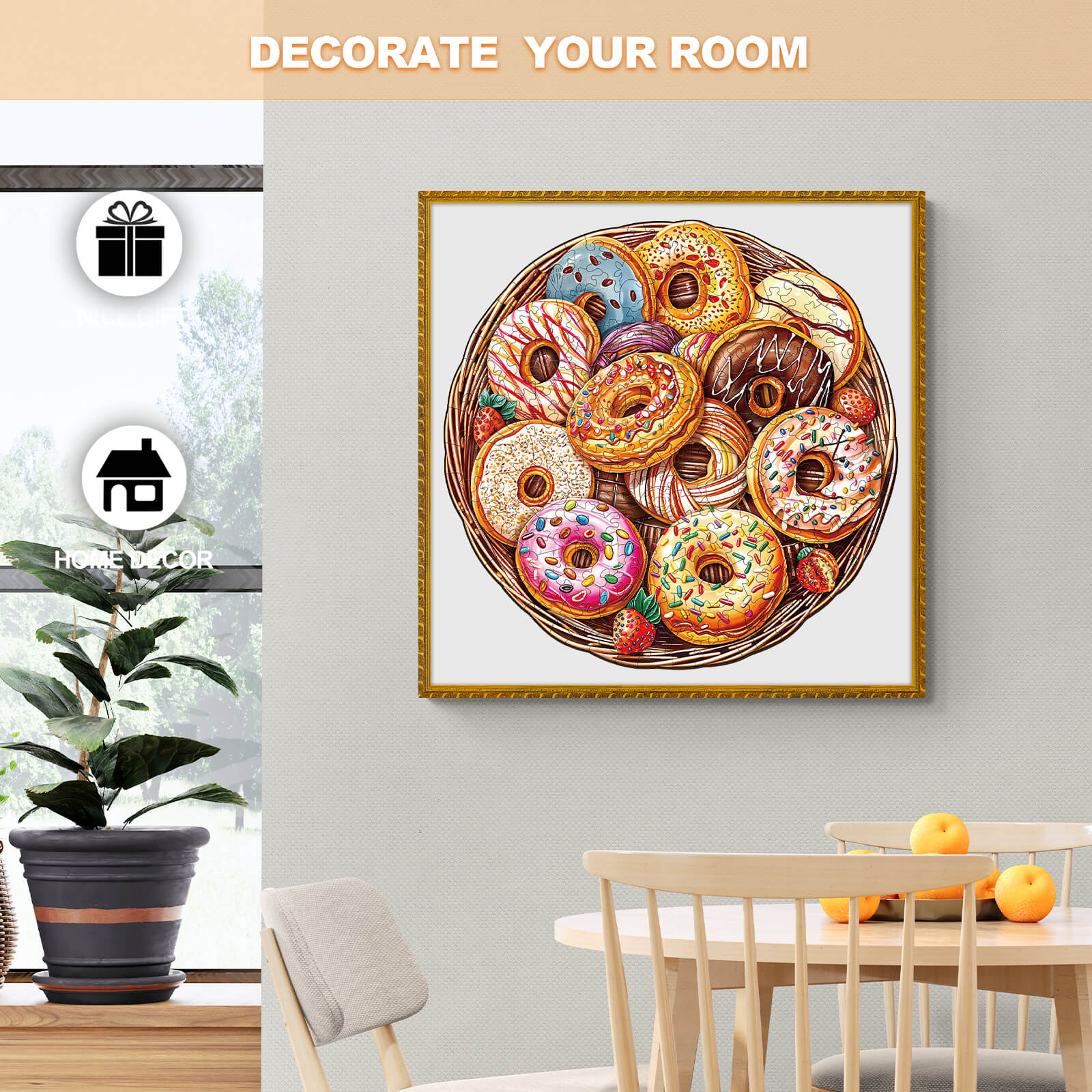 Donuts Wooden Jigsaw Puzzle