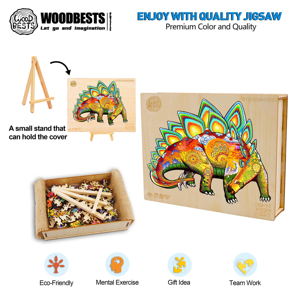 Stegosaurus Wooden Jigsaw Puzzle