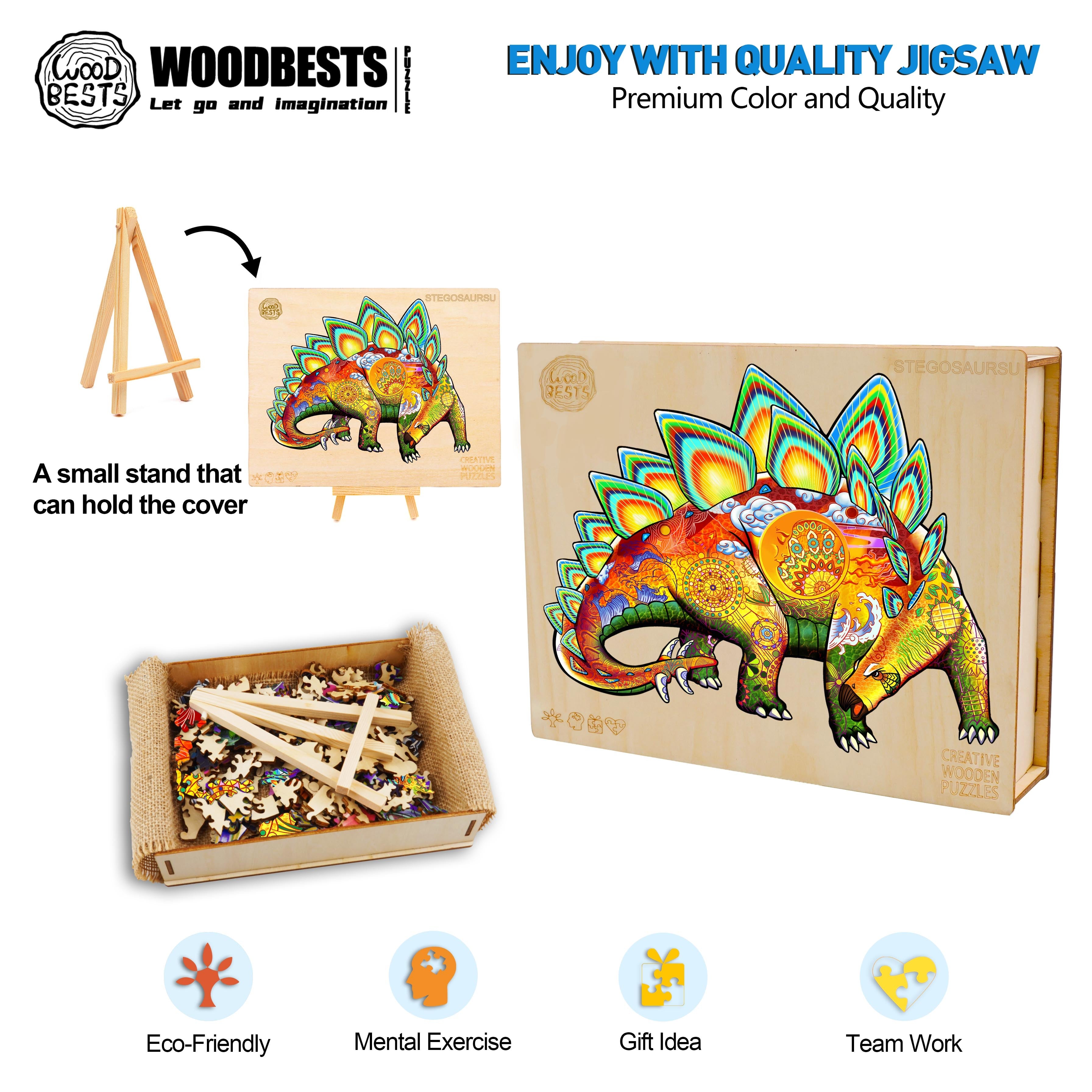 Stegosaurus Wooden Jigsaw Puzzle