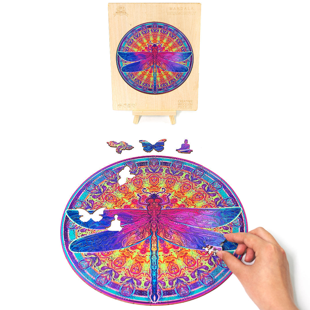 Mandala Dragonfly 2 Wooden Jigsaw Puzzle