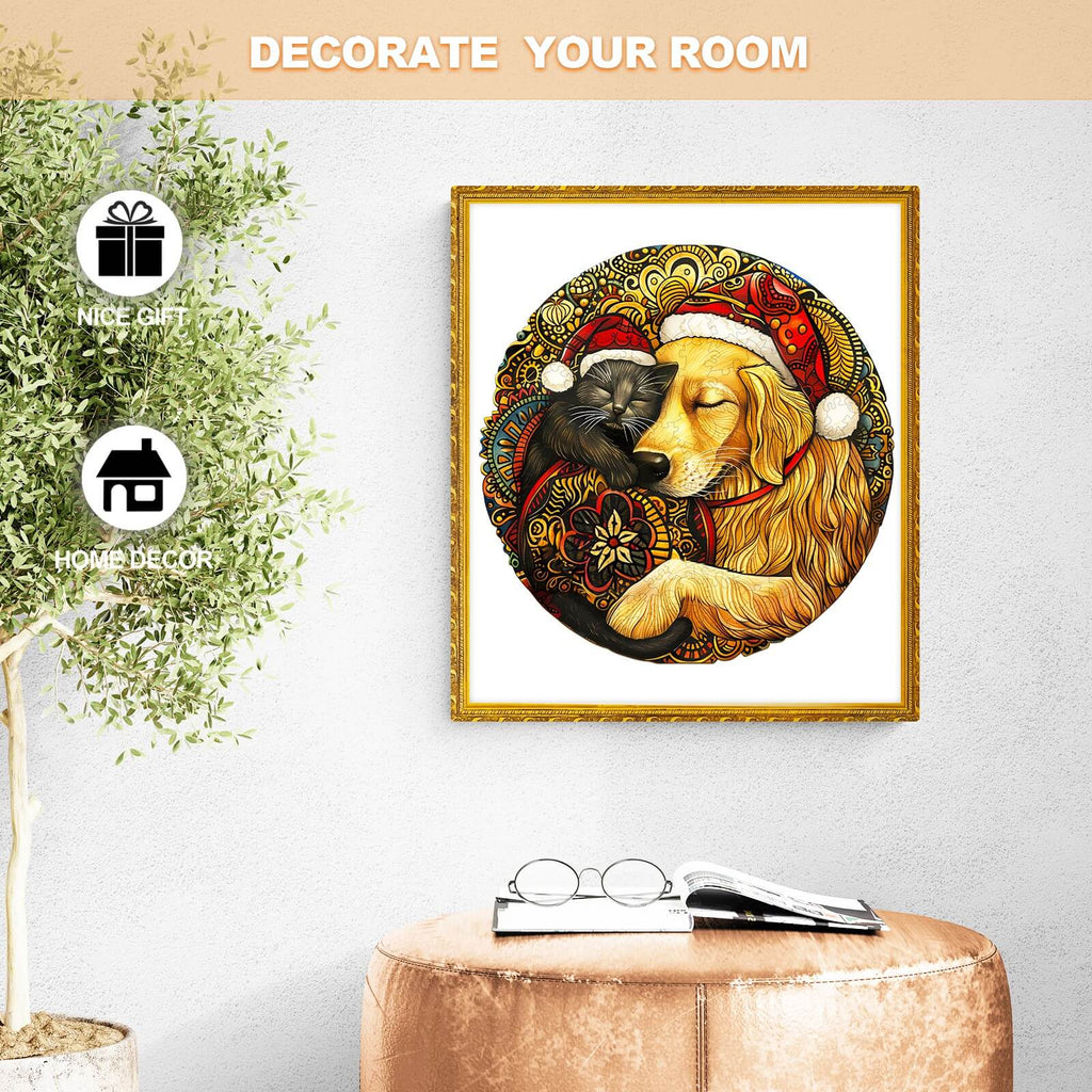 Warm Christmas Wooden Jigsaw Puzzle