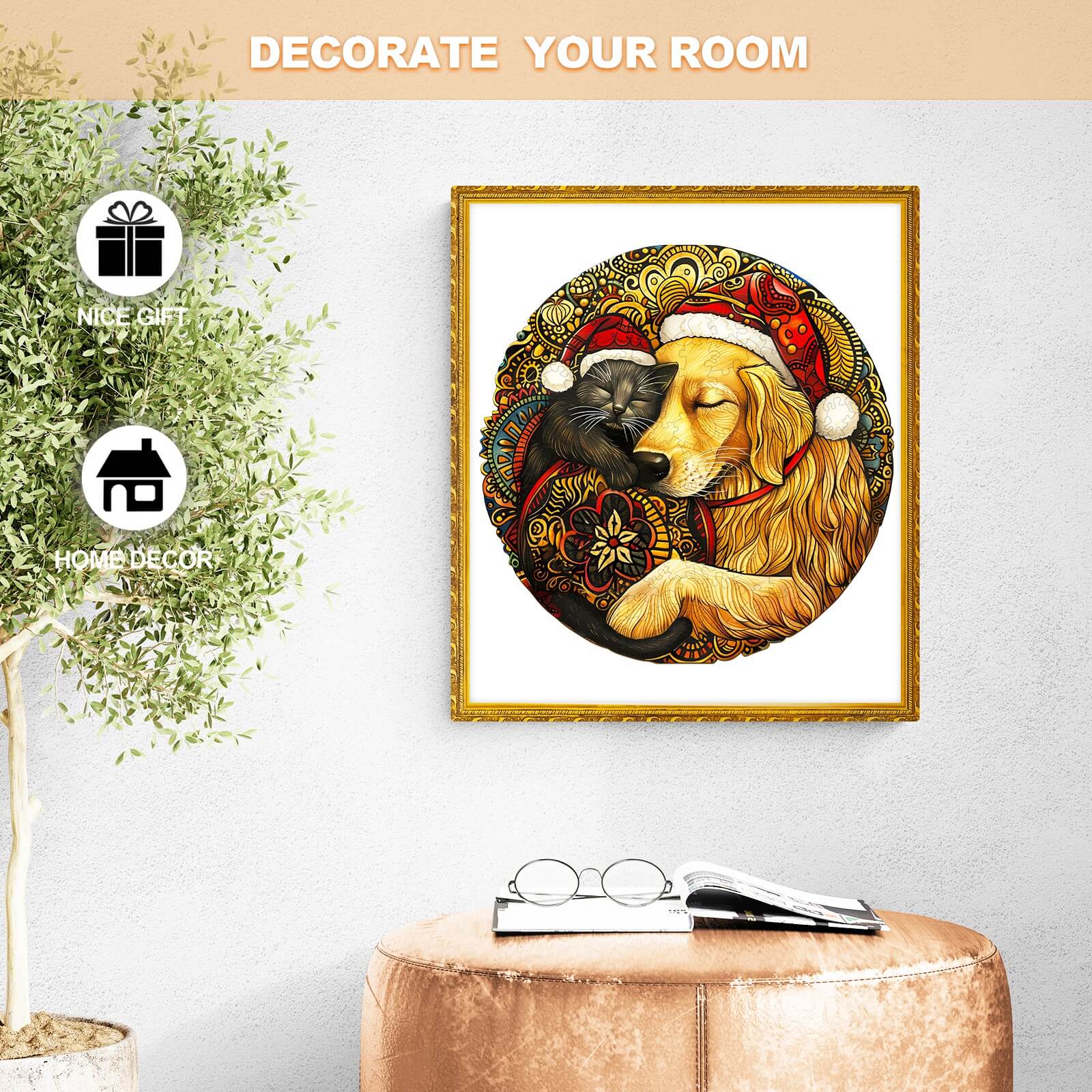 Warm Christmas Wooden Jigsaw Puzzle