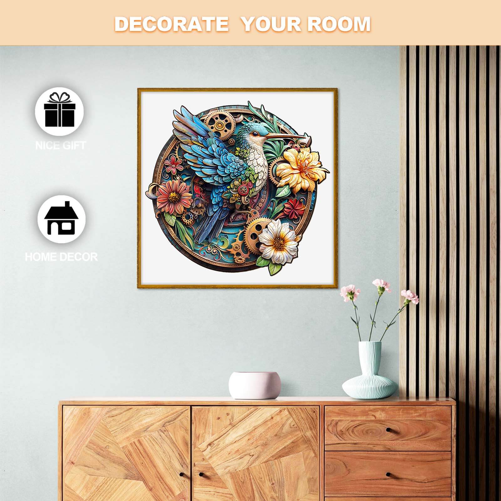 Graceful hummingbird-1 Wooden Jigsaw Puzzle