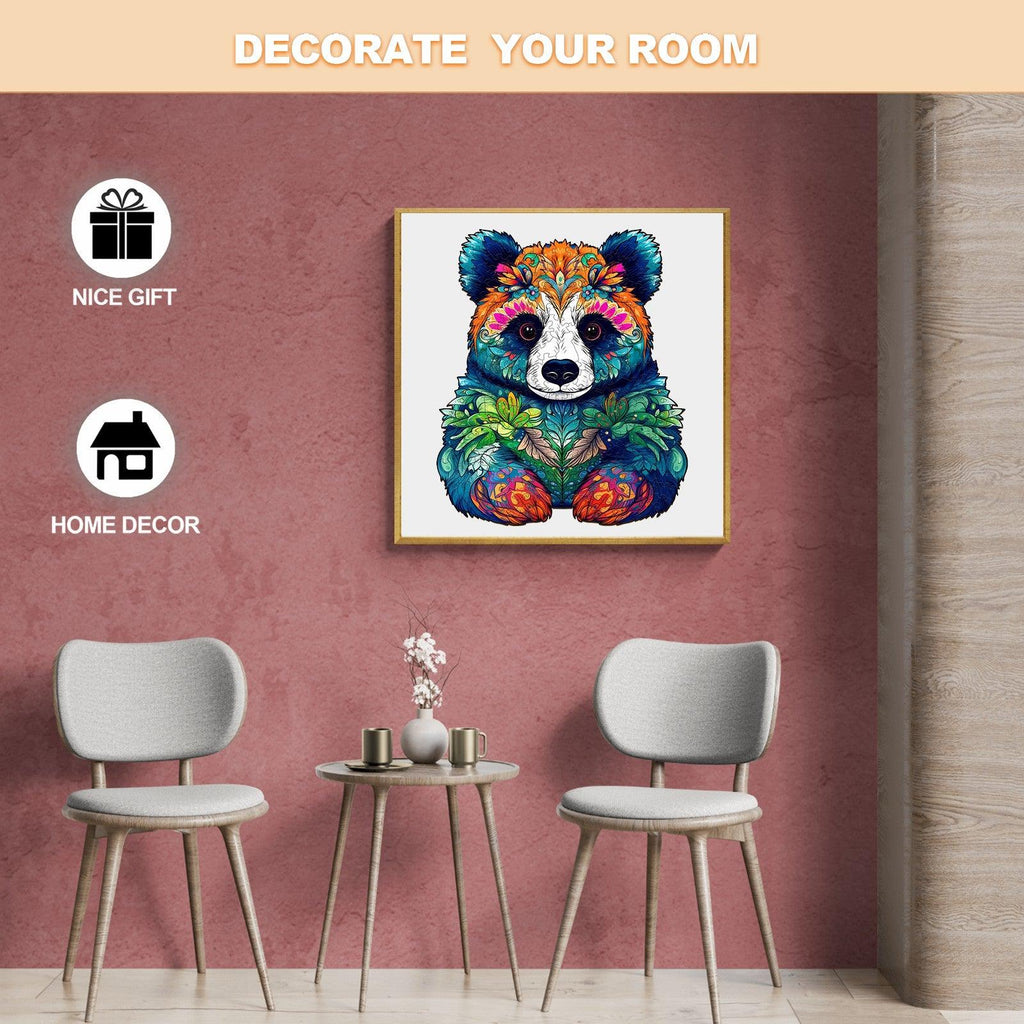 Cute Panda Wooden Jigsaw Puzzle