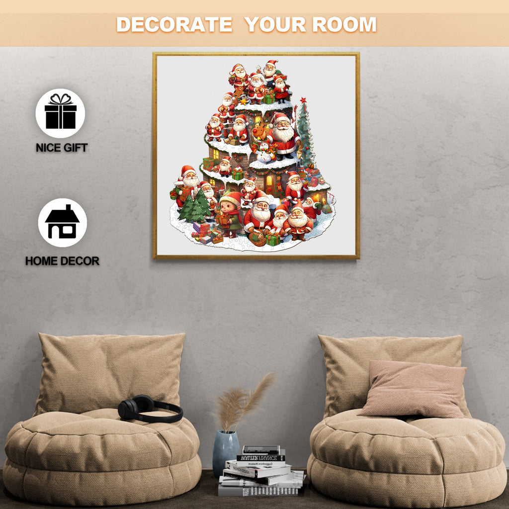 Santa Gift Wooden Jigsaw Puzzle