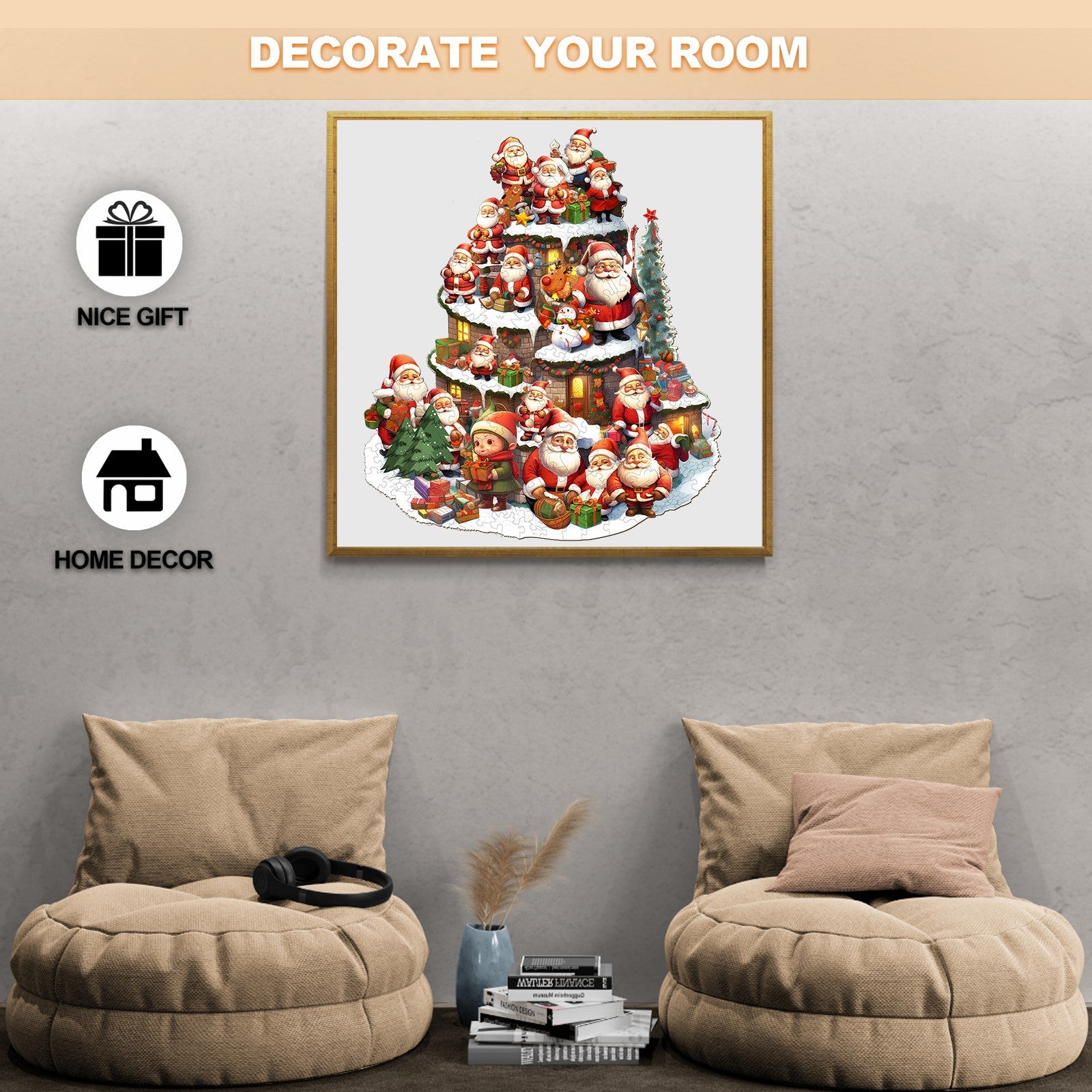 Santa Gift Wooden Jigsaw Puzzle