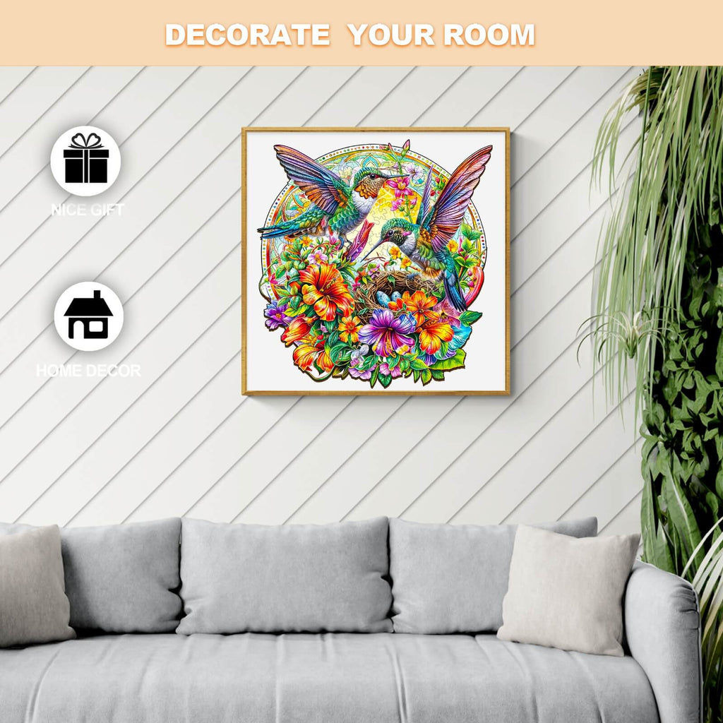 Hummingbird Haven Wooden Jigsaw Puzzle