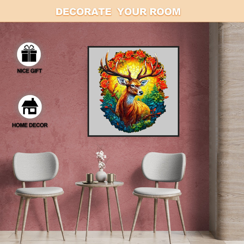 Deer Of Life-2 Wooden Jigsaw Puzzle