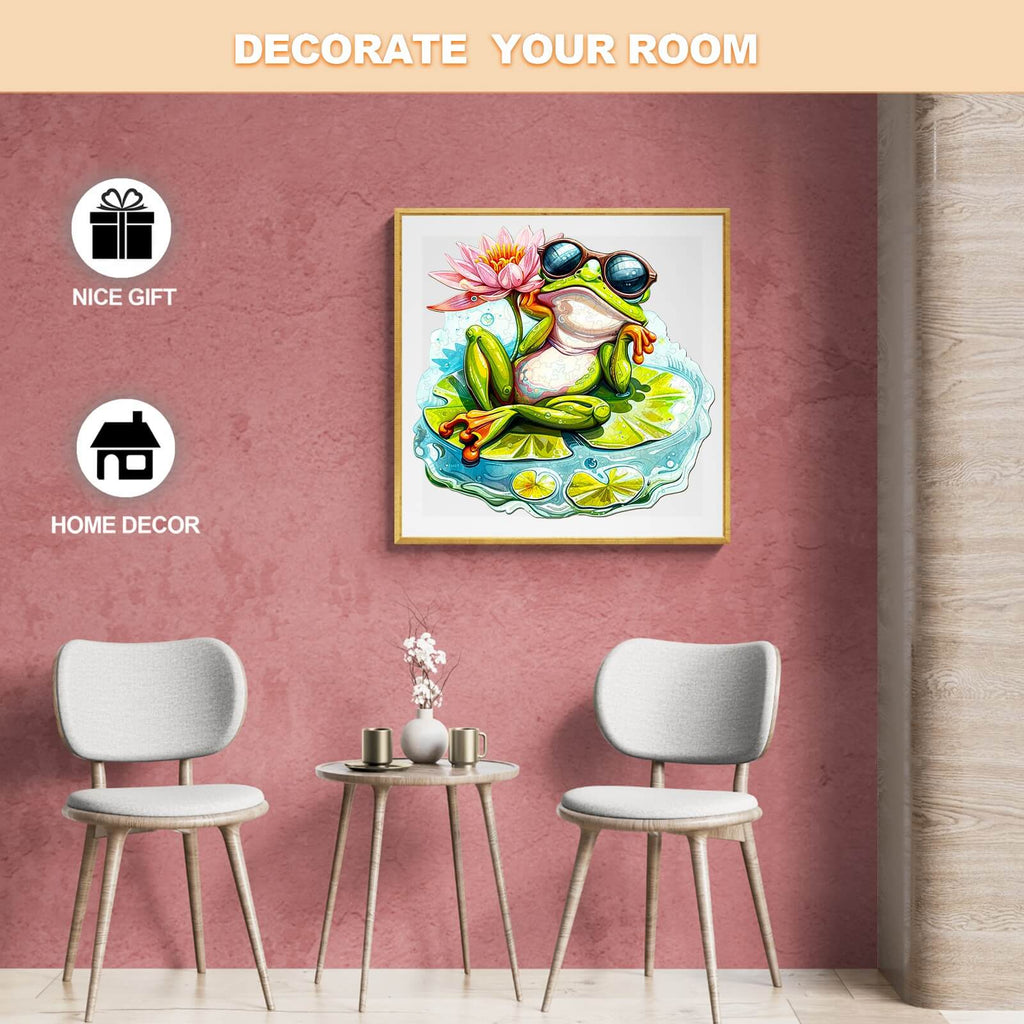 Leisurely Frog-1 Wooden Jigsaw Puzzle