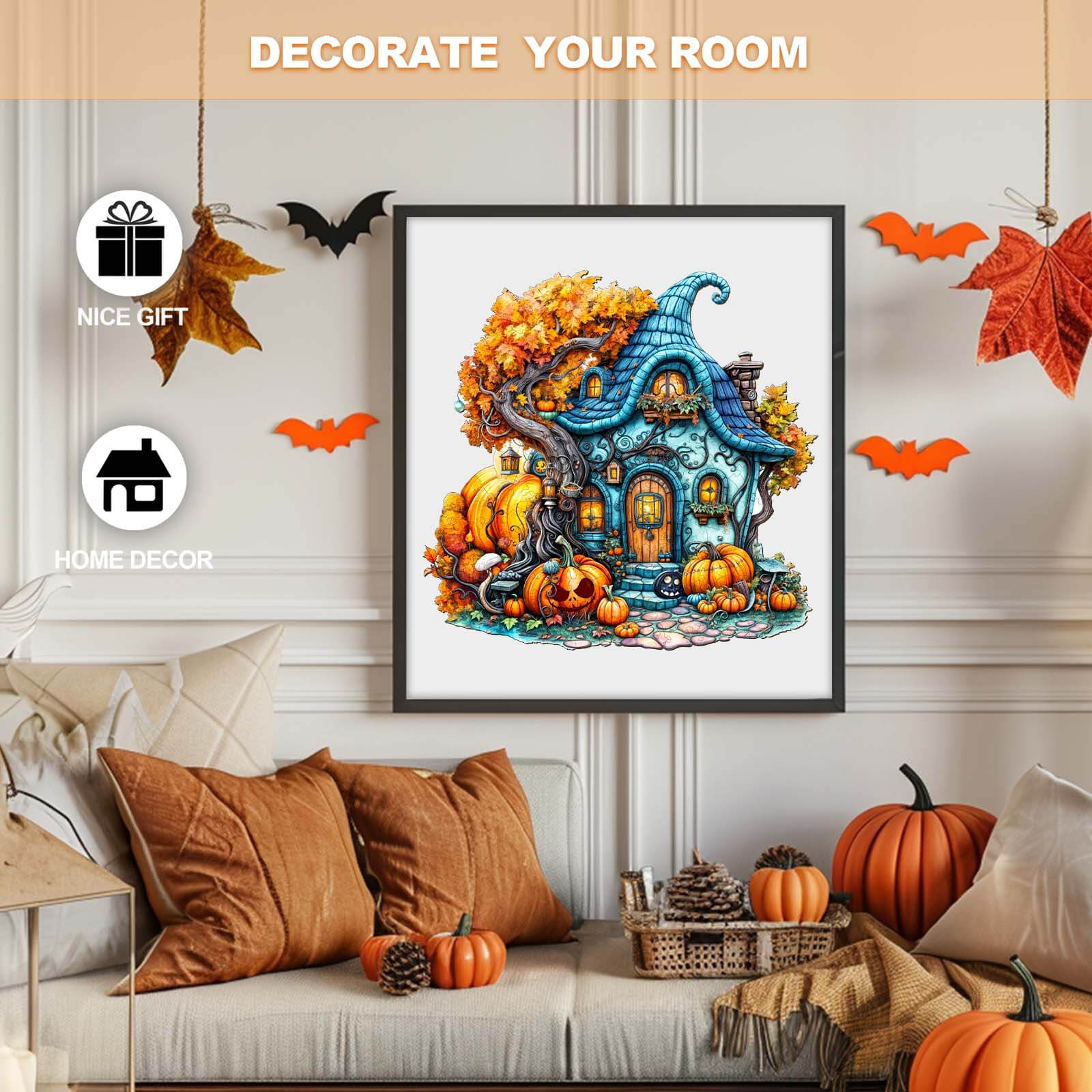 Pumpkin House-1 Wooden Jigsaw Puzzle
