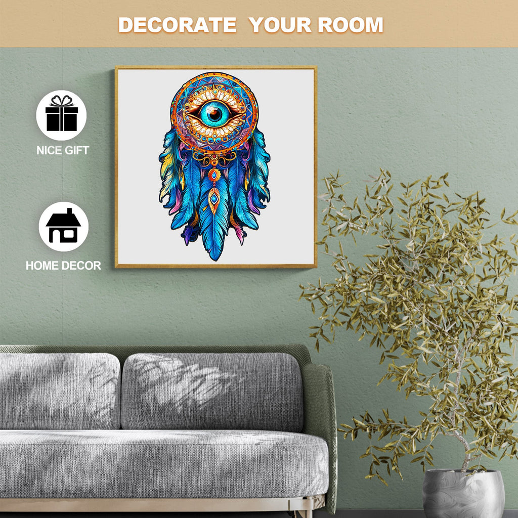 Eye Dream Catcher Wooden Jigsaw Puzzle