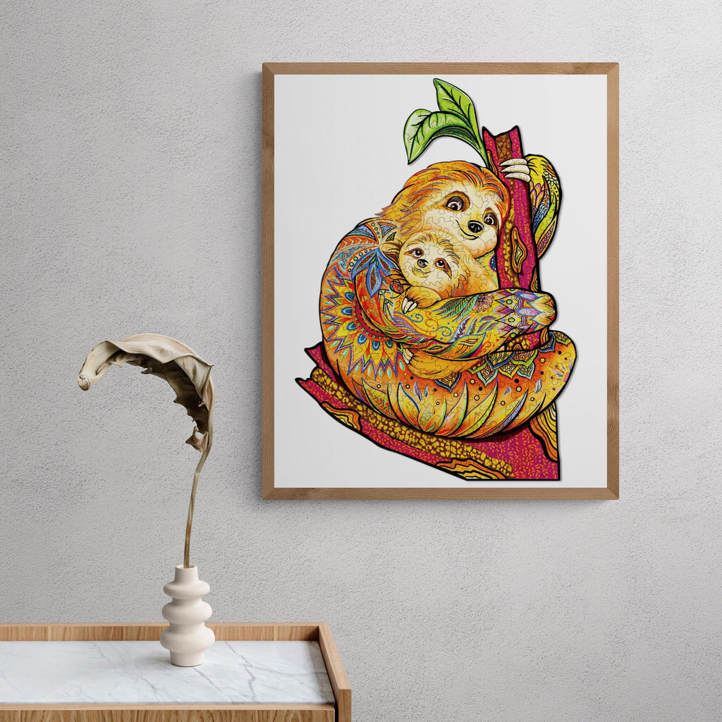 Sloth Family Wooden Jigsaw Puzzle