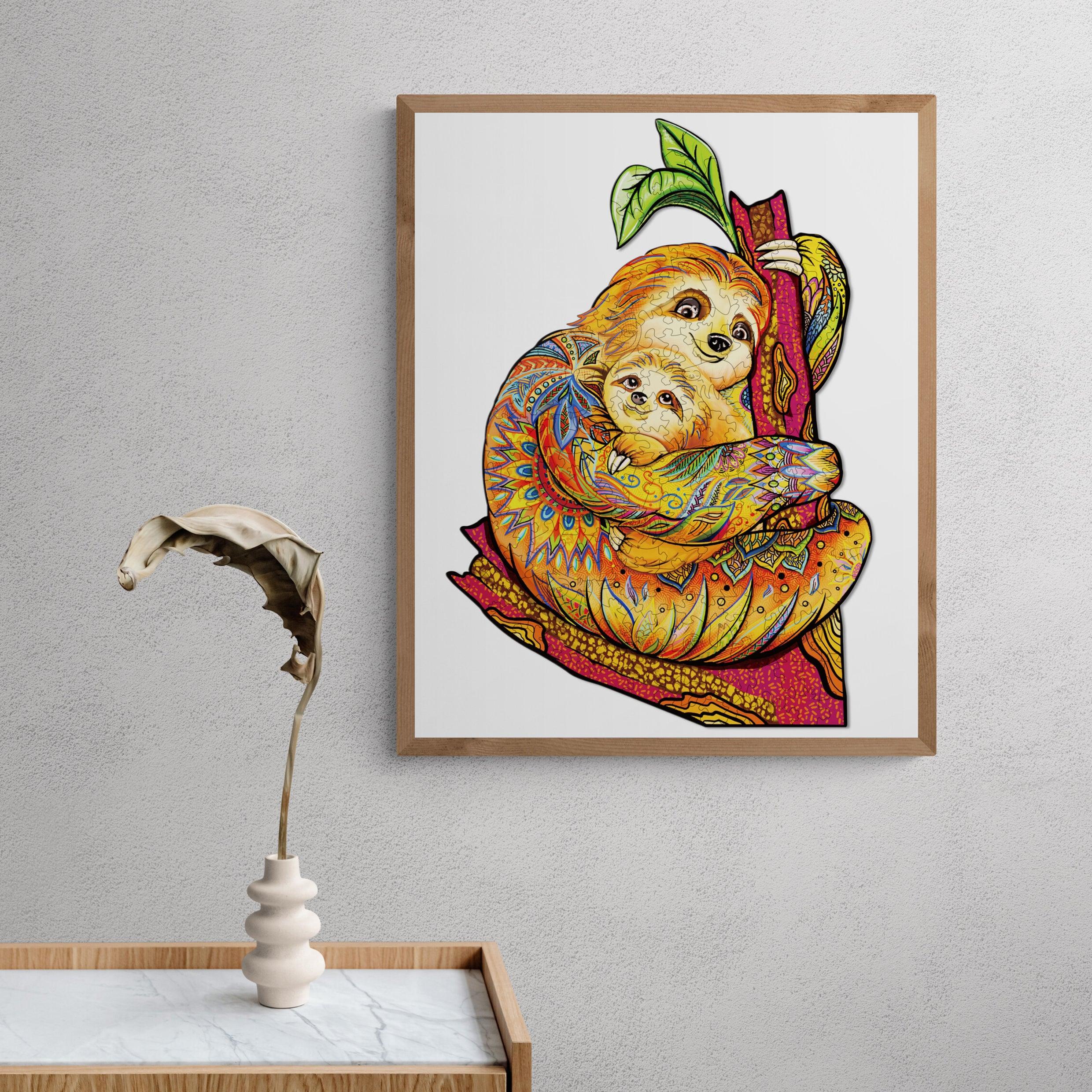Sloth Family Wooden Jigsaw Puzzle