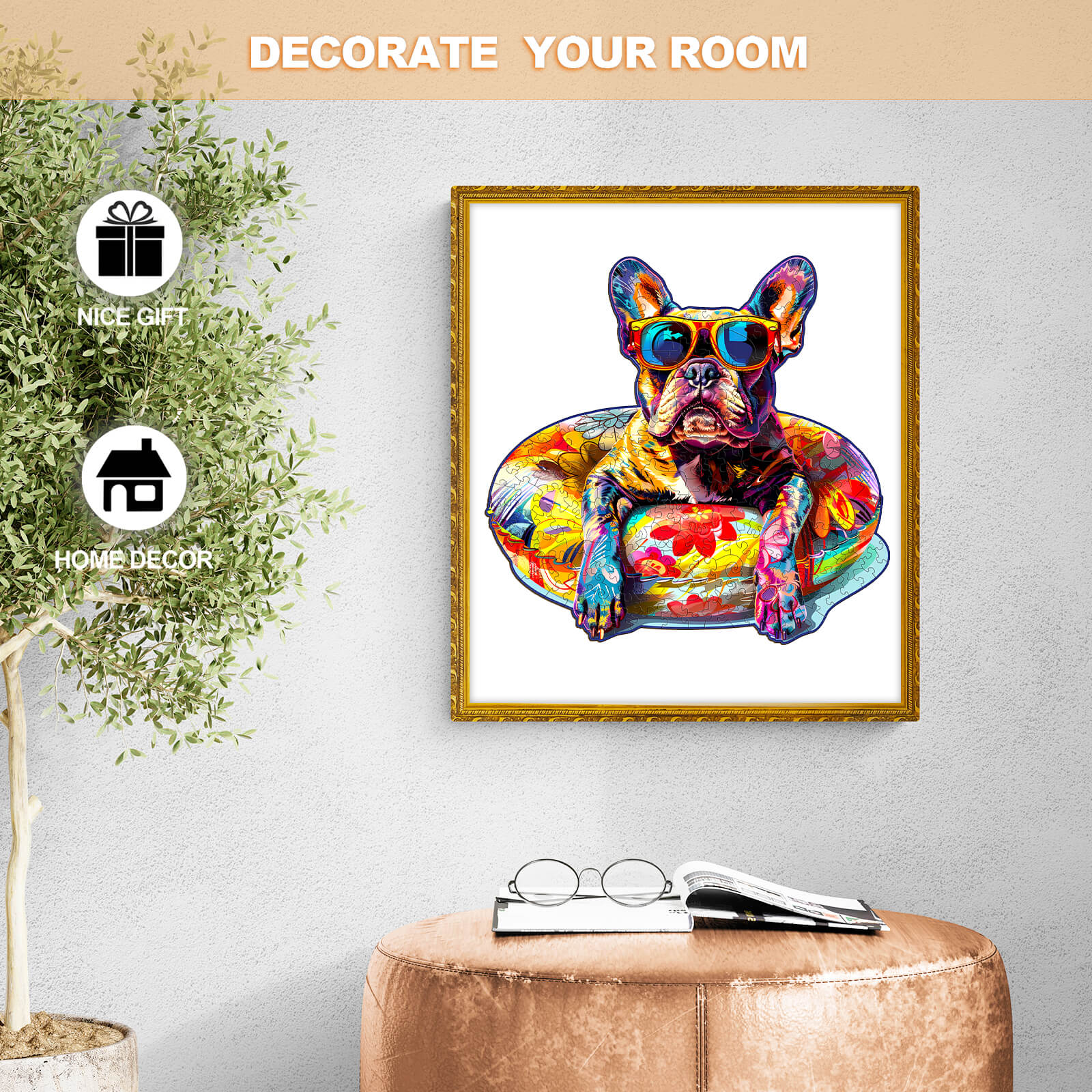 French Bulldog Wooden Jigsaw Puzzle