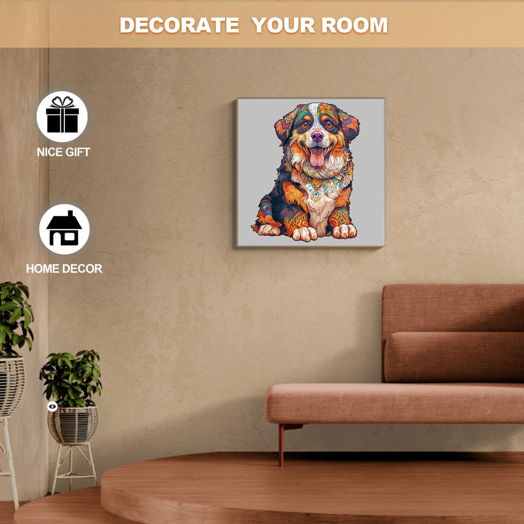 Bernese Mountain Dog Wooden Jigsaw Puzzle
