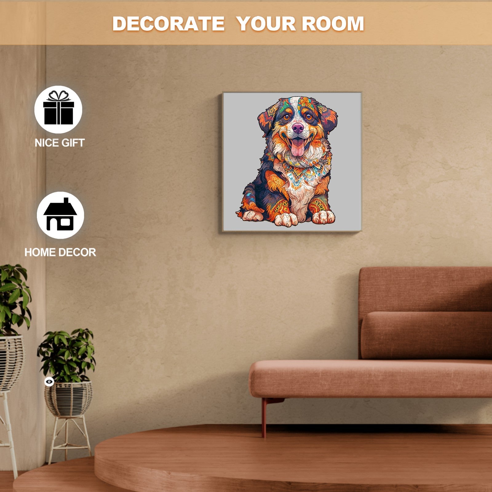 Bernese Mountain Dog Wooden Jigsaw Puzzle