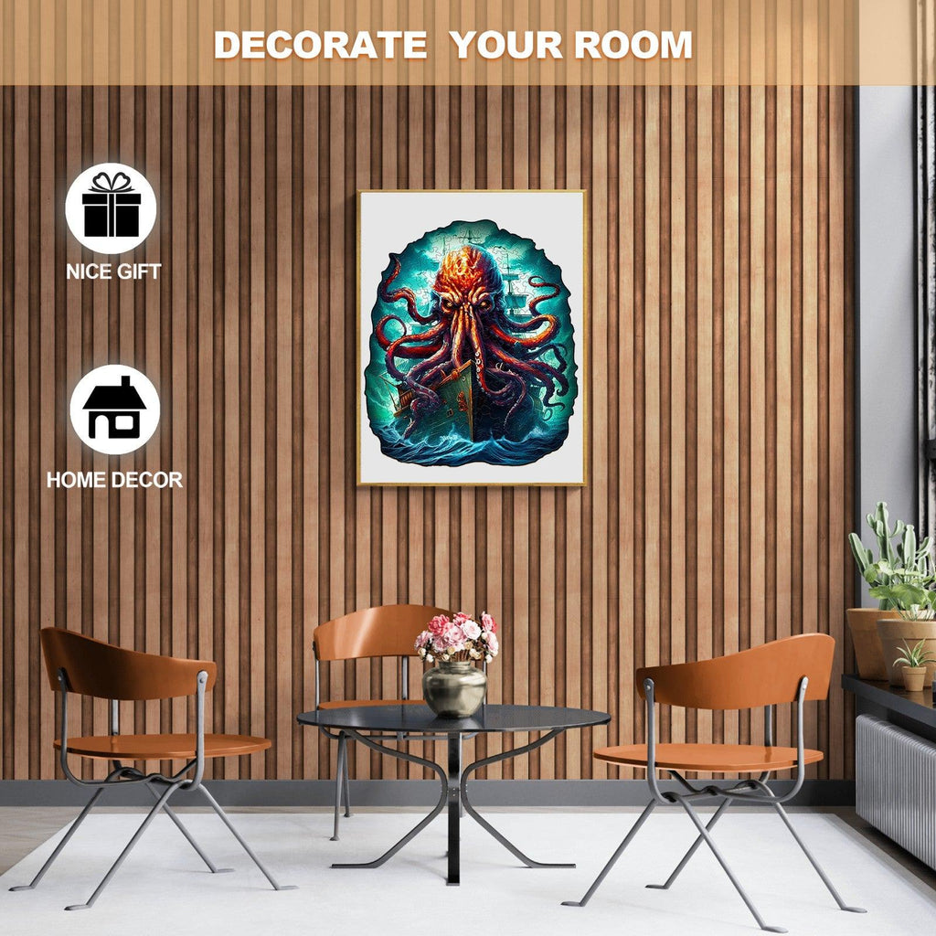 Octopus Monster Wooden Jigsaw Puzzle