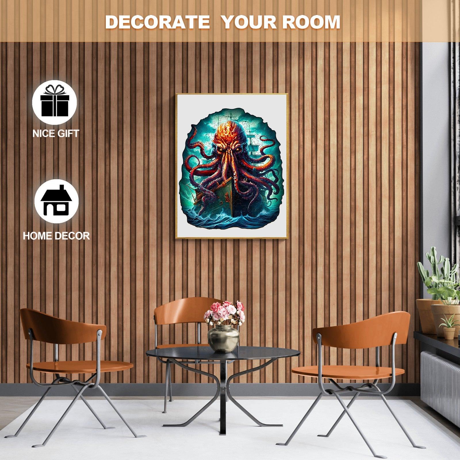 Octopus Monster Wooden Jigsaw Puzzle