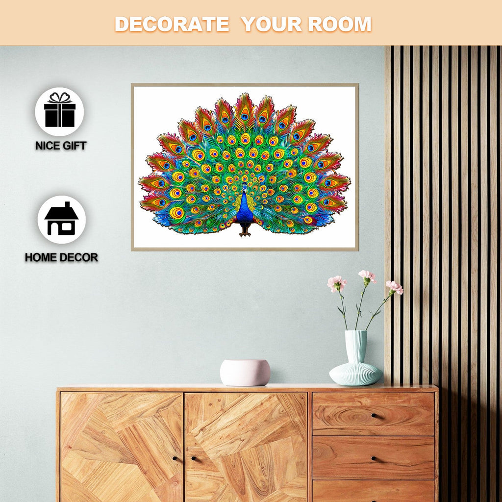 Beautiful Peacock Wooden Jigsaw Puzzle