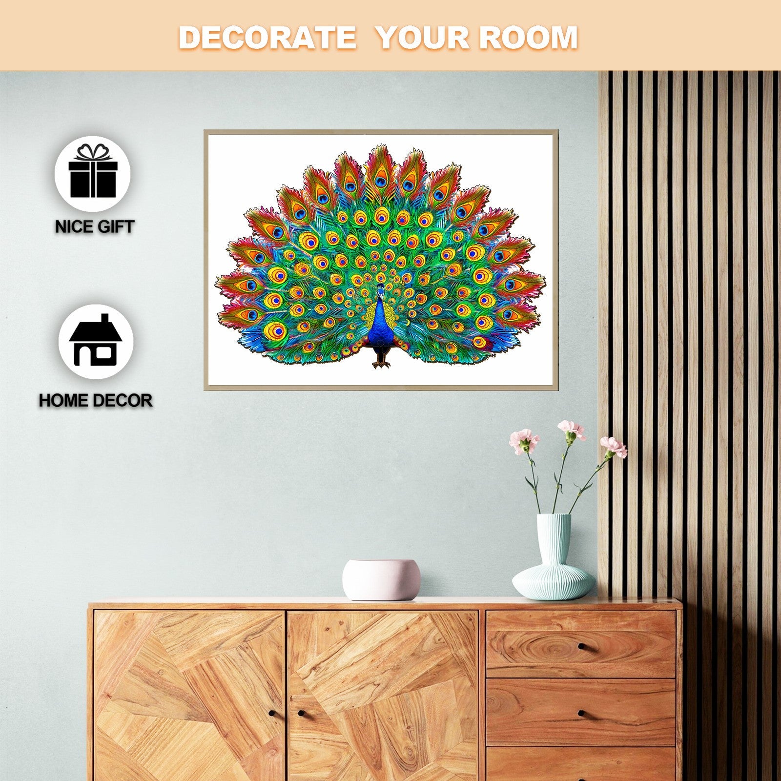 Beautiful Peacock Wooden Jigsaw Puzzle