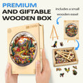3D Farm wooden jigsaw puzzle in a premium gift box with wooden easel, offering a fun cognitive challenge and engaging mind game.