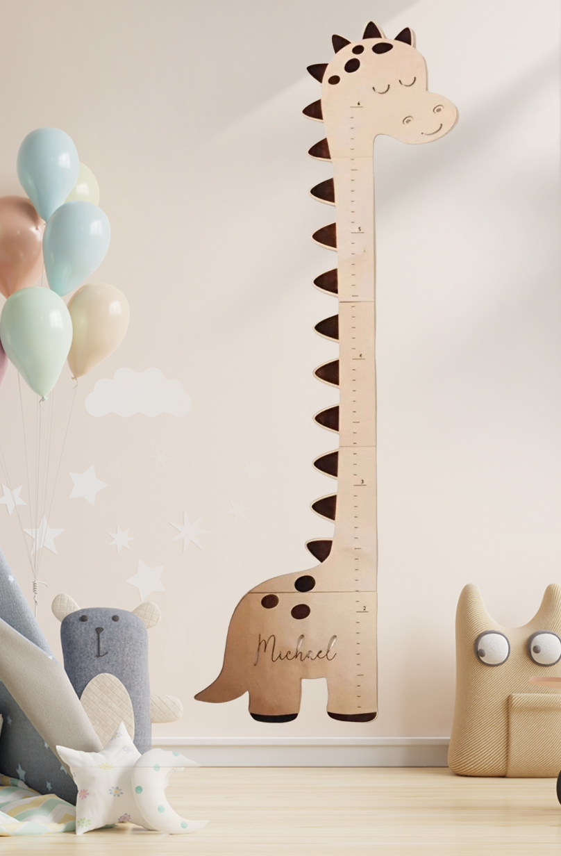 Personalized Wooden Dinosaur Growth Chart
